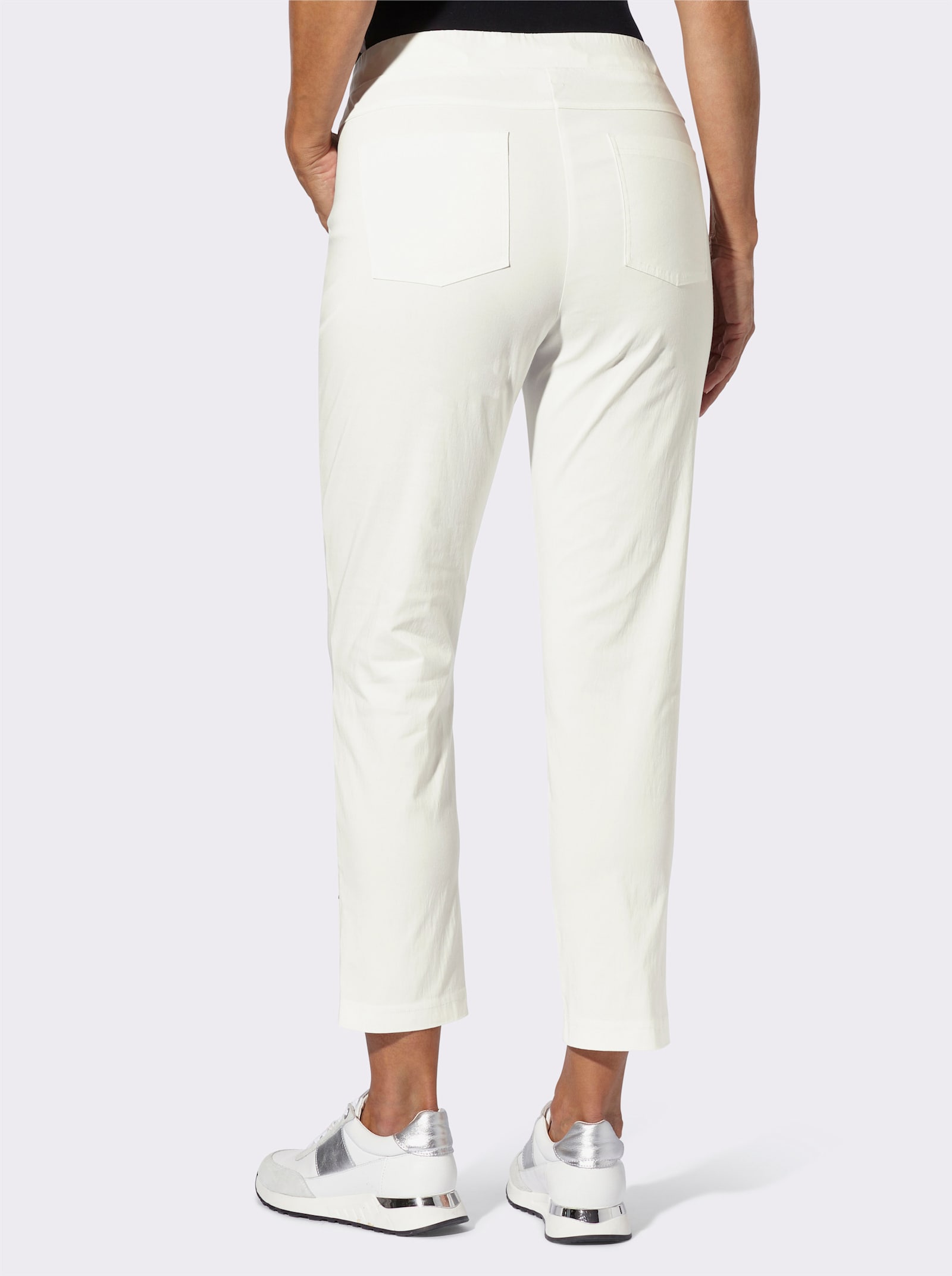 Bengalinhose mit Reißverschluss am Bein - ecru