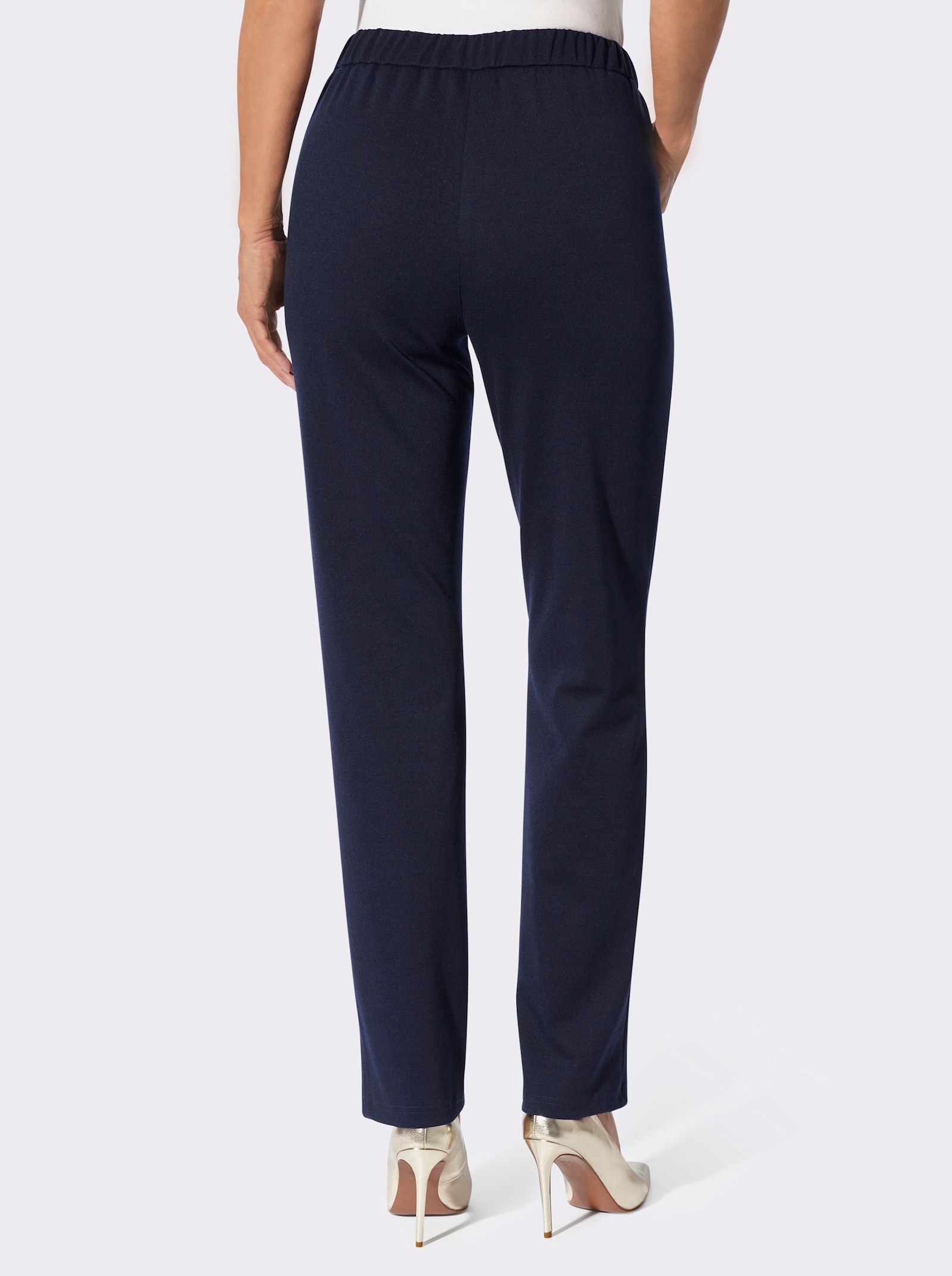 Jerseyhose mit Zierknöpfen bei den Taschen - marine