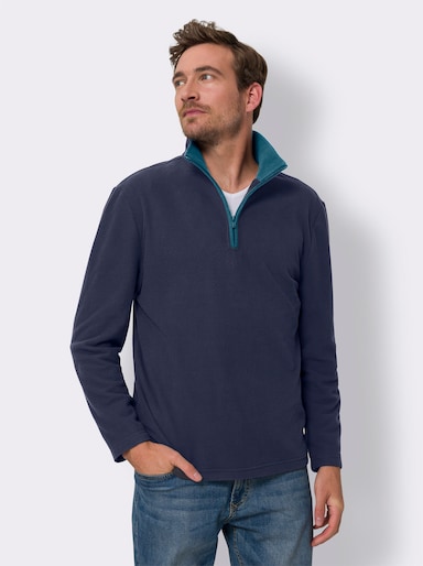 Fleeceshirt mit Zipper - marine