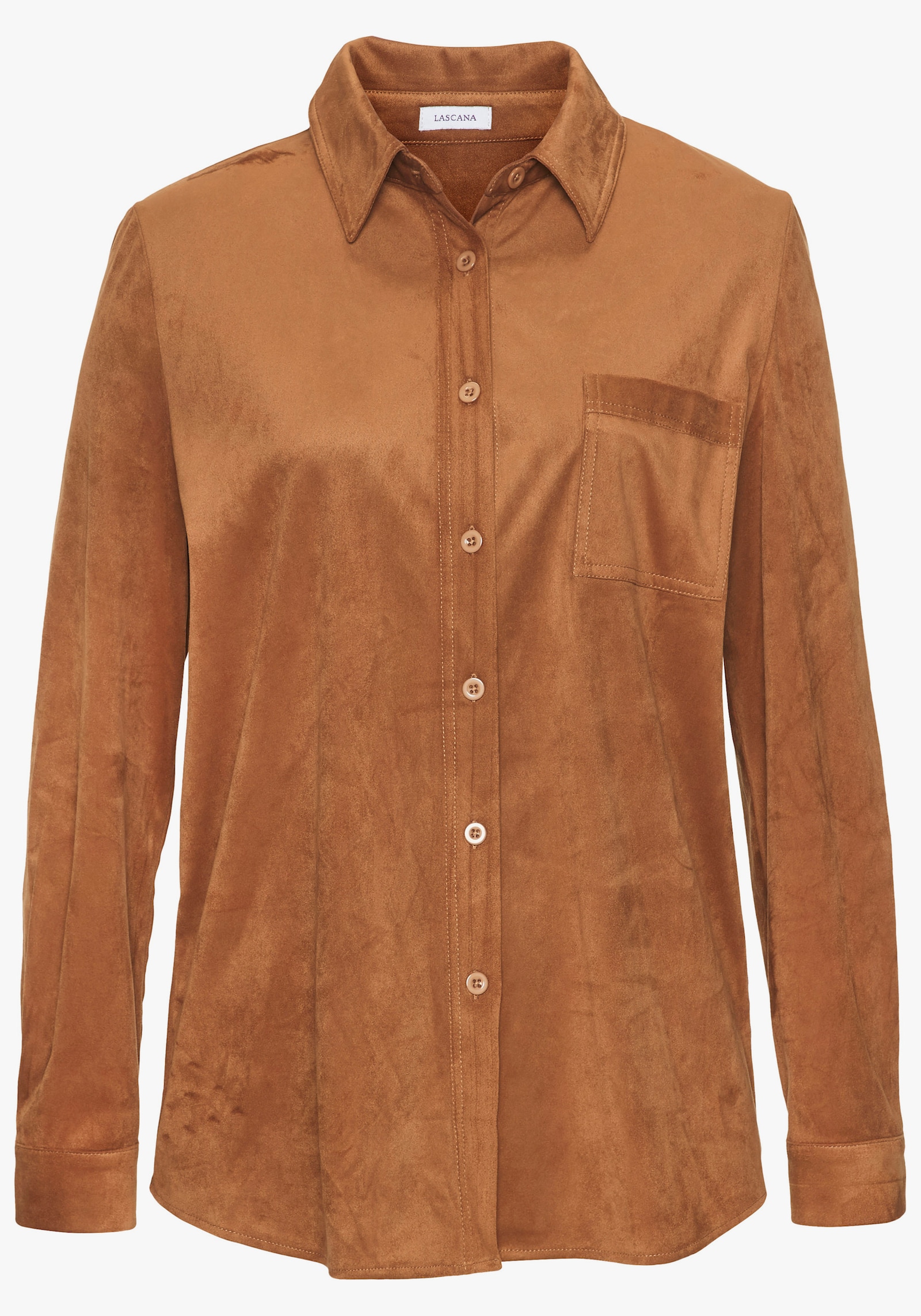LASCANA Hemdbluse - cognacfarben