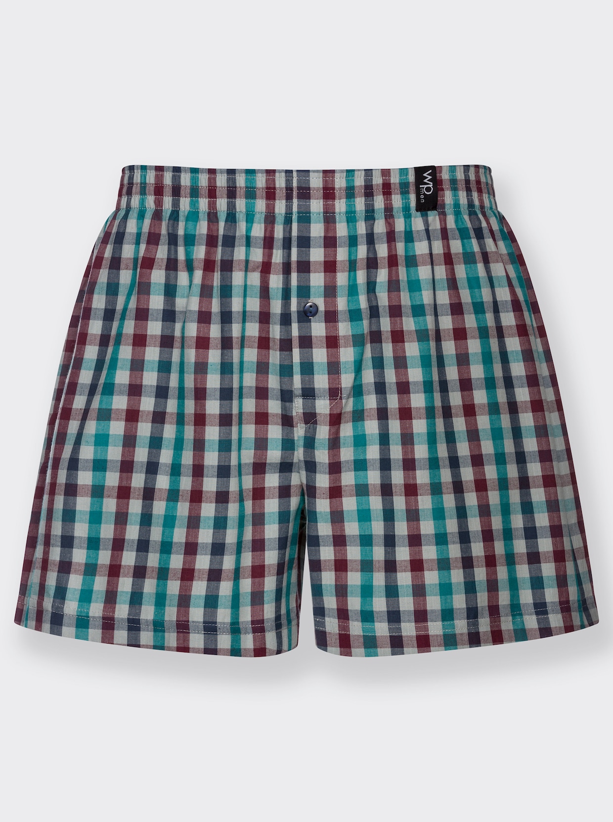 wäschepur men Boxershorts - dunkelblau + dunkelblau-kariert