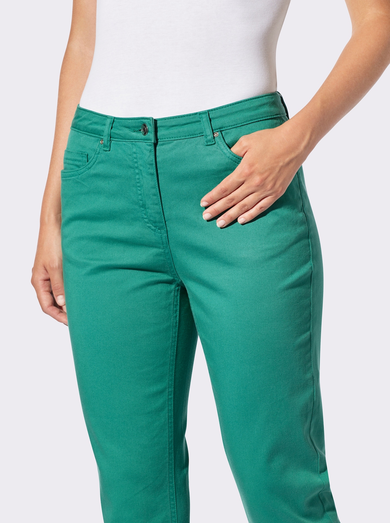 3/4-Jeans - smaragd