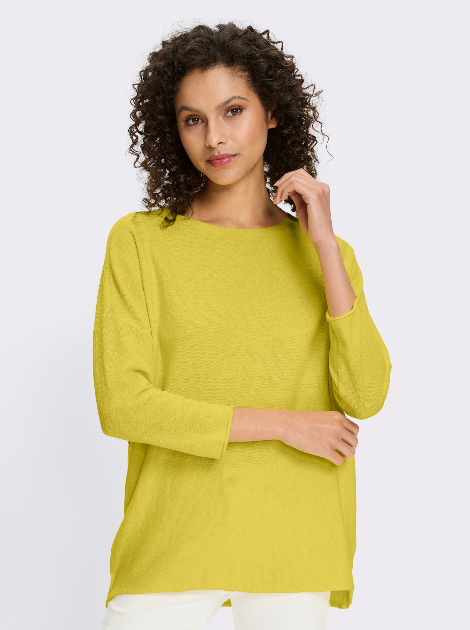 heine Pull en coton avec bords roulés - citron vert