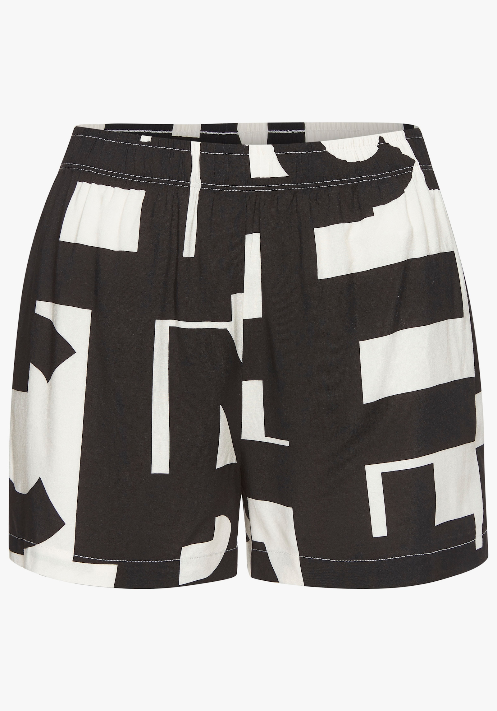 French Connection Pyjamashorts - schwarz-weiss-gemustert