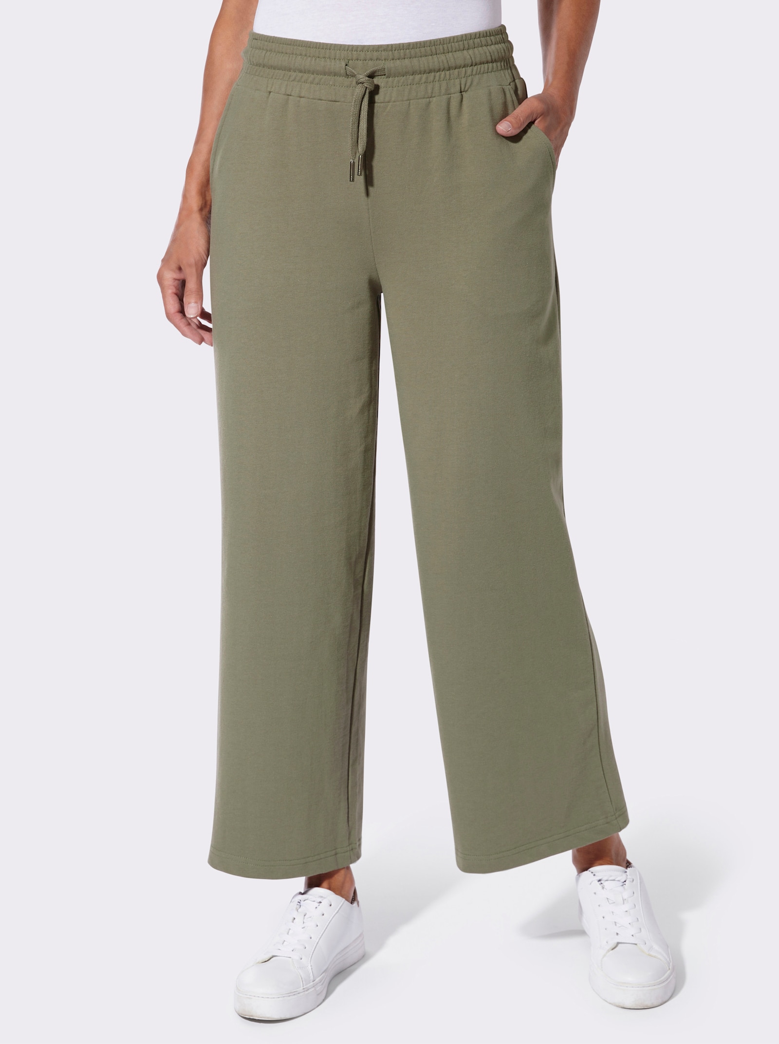 Sweathose mit Rundum-Dehnbund - khaki