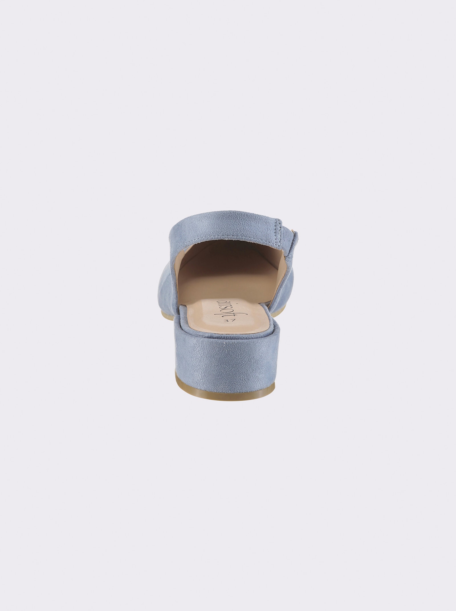 Slingbackpumps med resårband - ljusblå