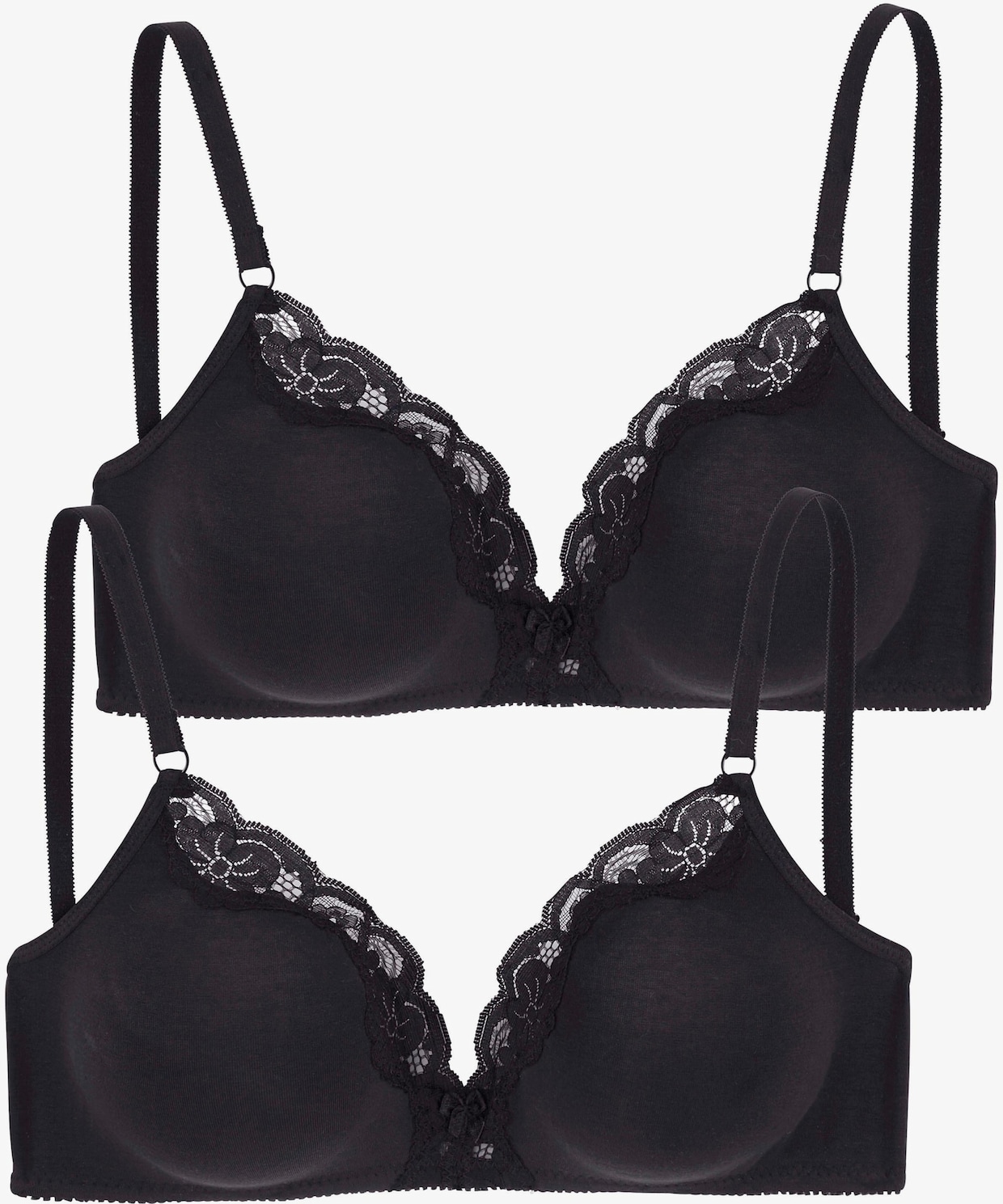 petite fleur Bralette-BH - 2xschwarz