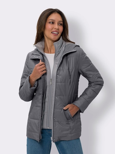 2-in-1-Jacke - anthrazit-steingrau