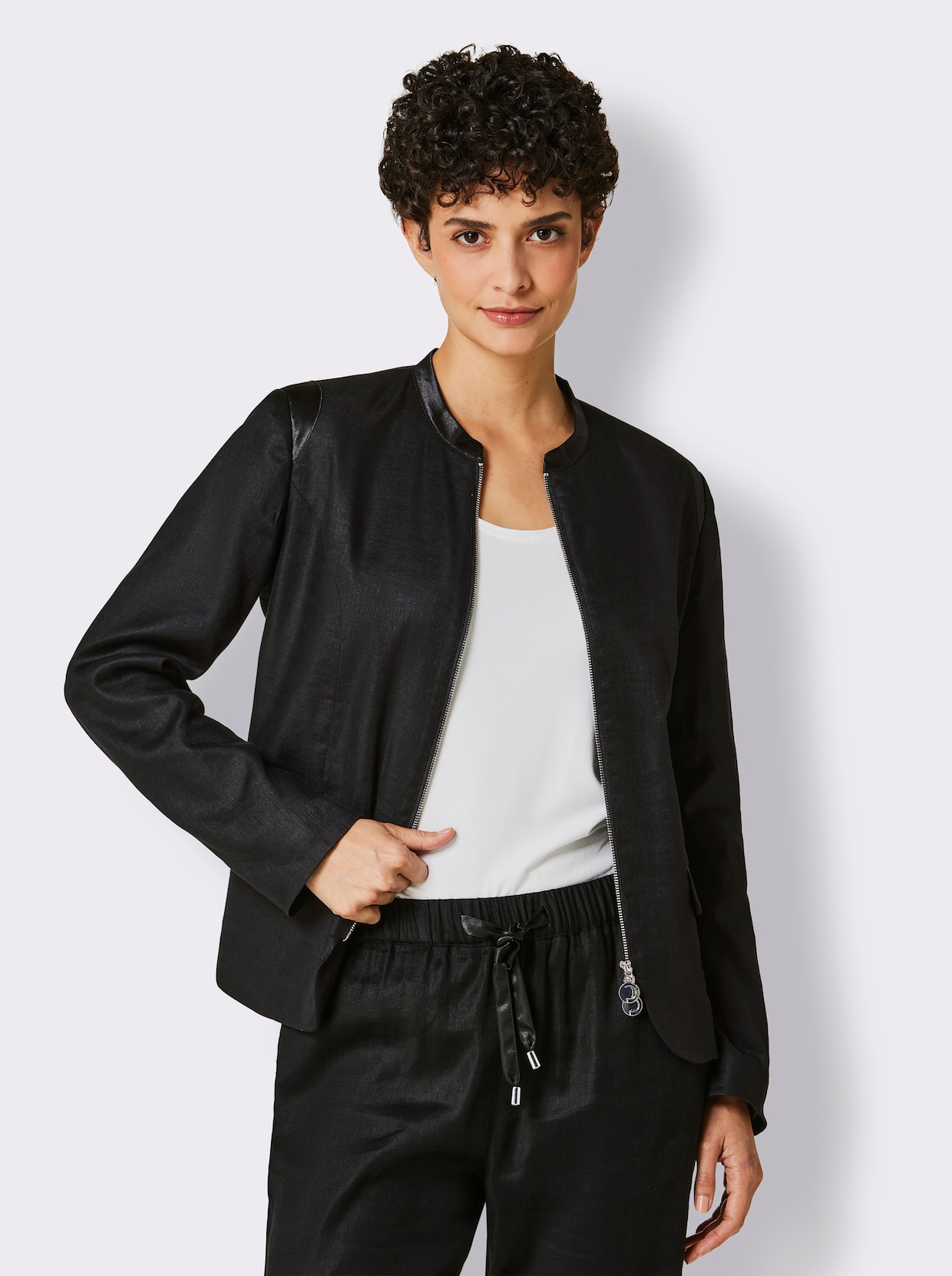 CREATION L PREMIUM Blazer en lin - noir