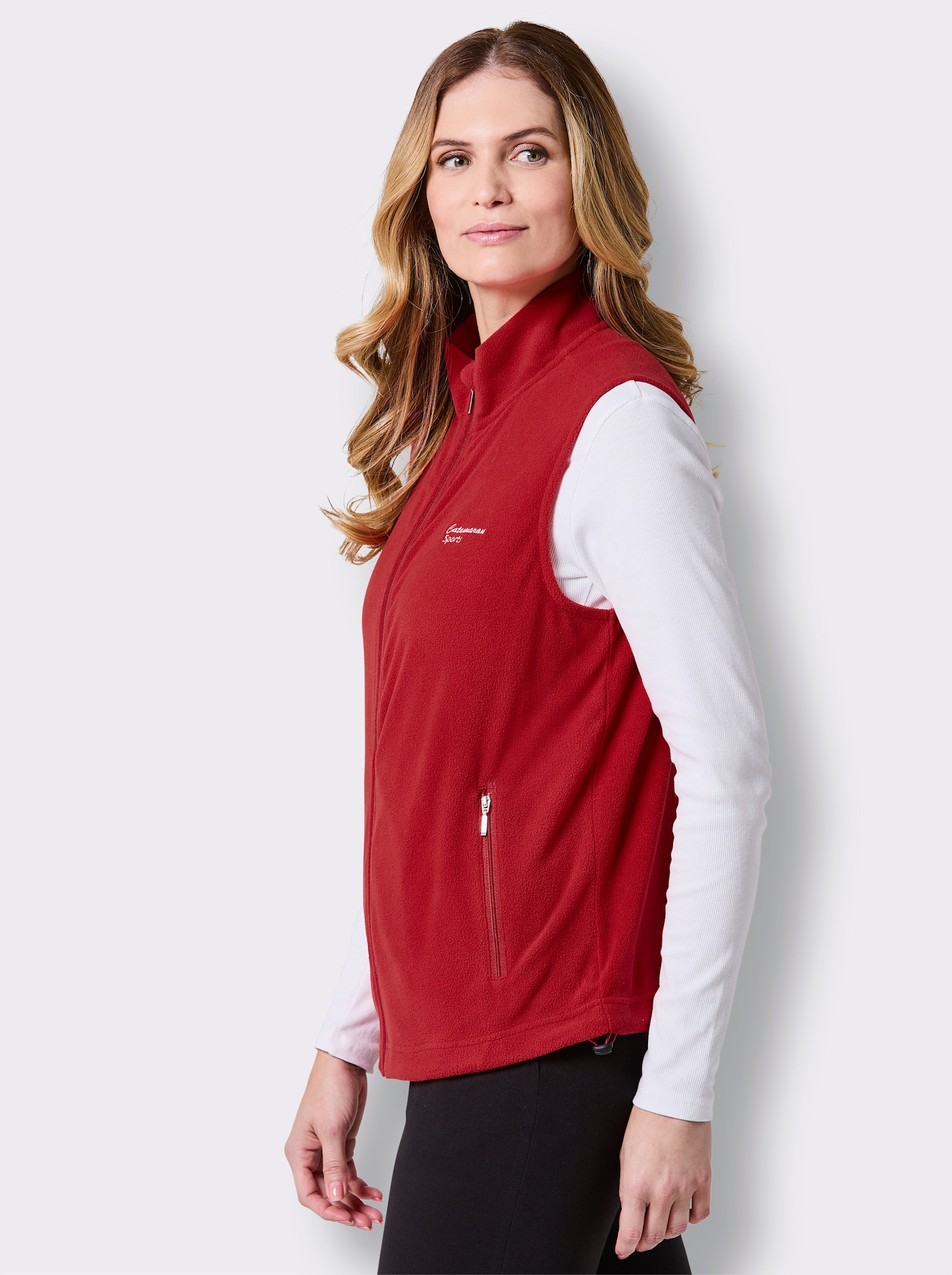 Catamaran Sports Fleeceweste mit weitenregulierbarem Saum - rot