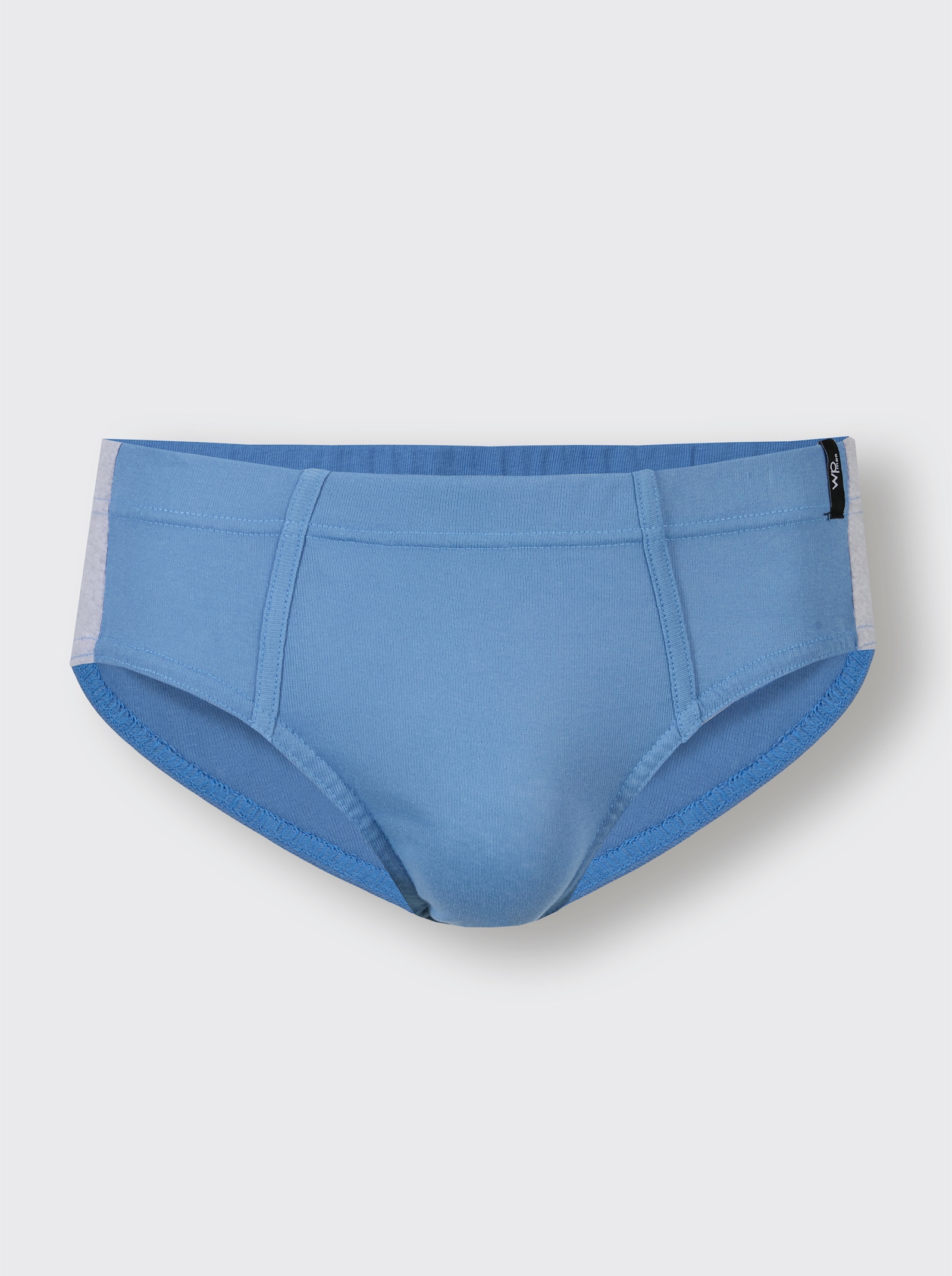 wäschepur men Slips - grau-meliert-mittelblau