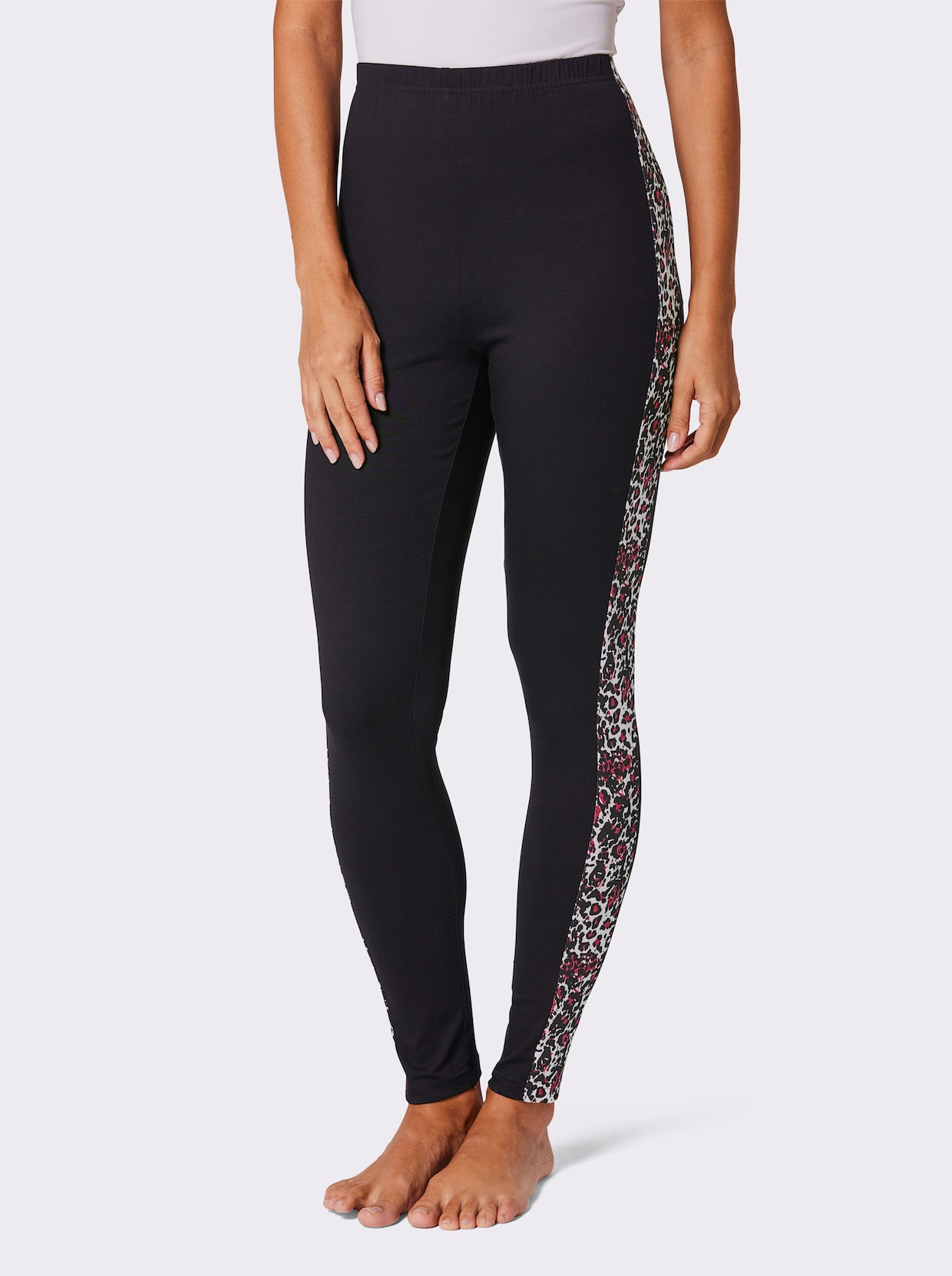 feel good Legging - magenta-noir imprimé