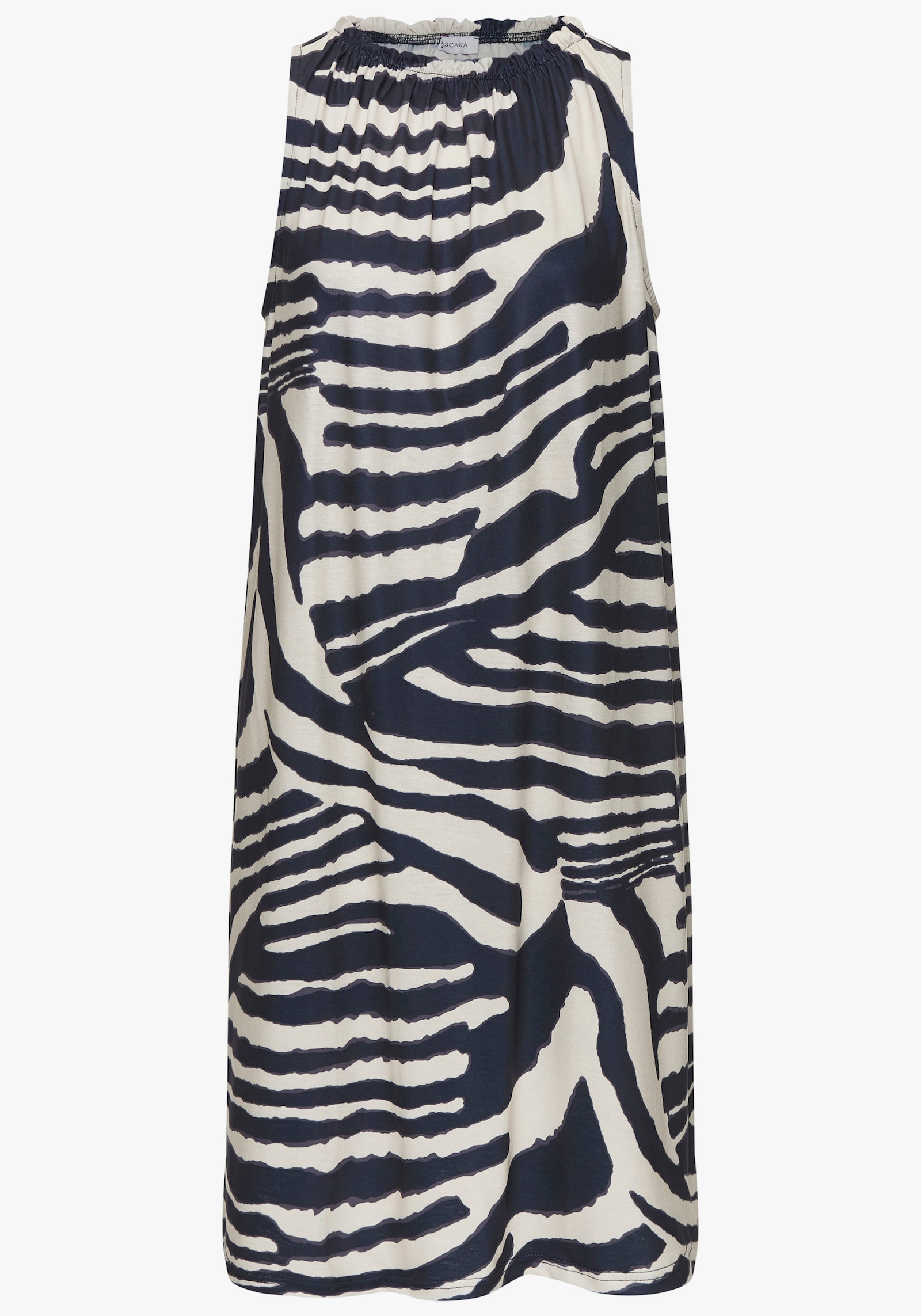 LASCANA Sommerkleid - creme-graublau bedruckt