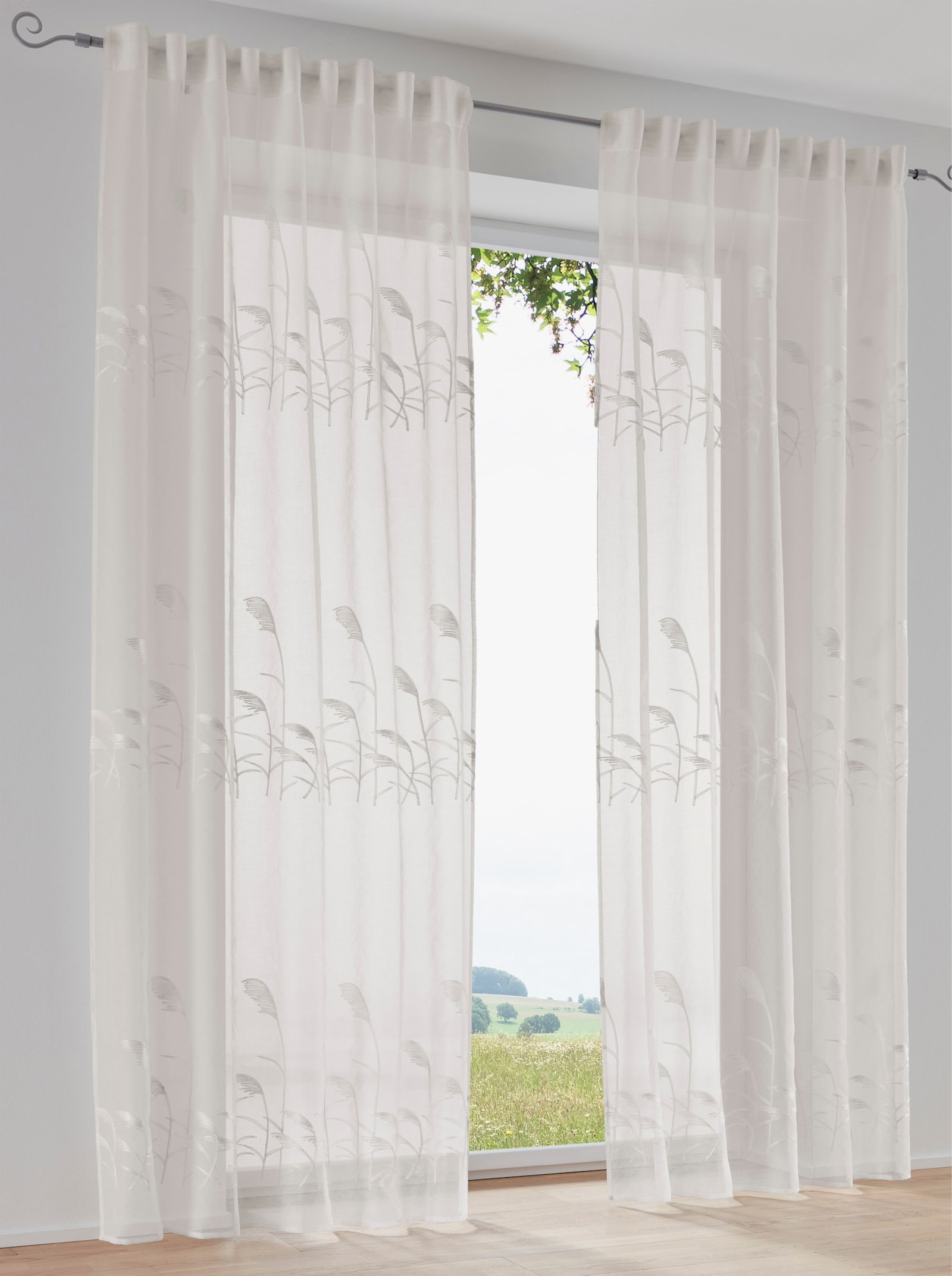 heine home Decoratieve vitrage - offwhite