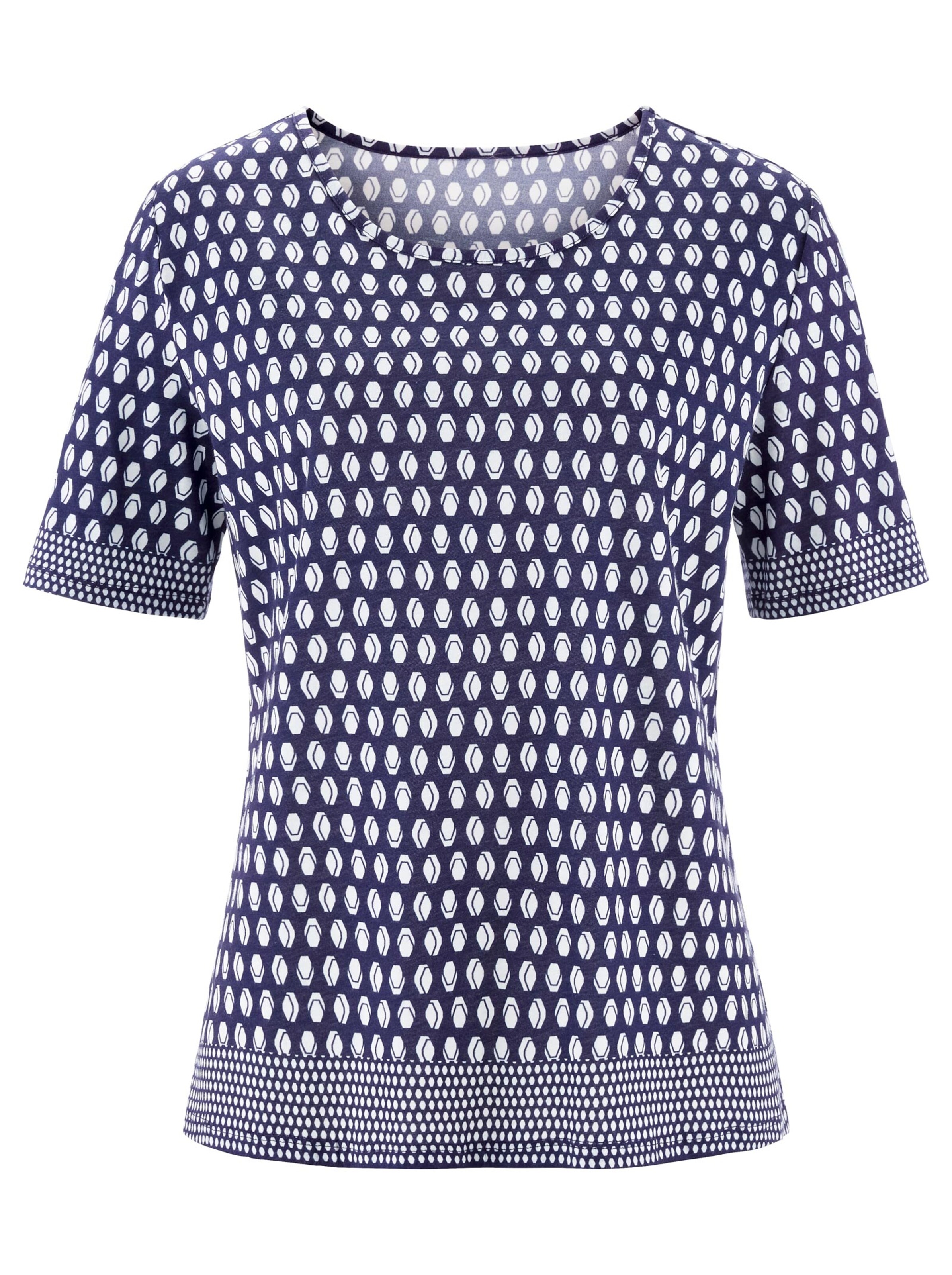 Shirt - marine-weiß