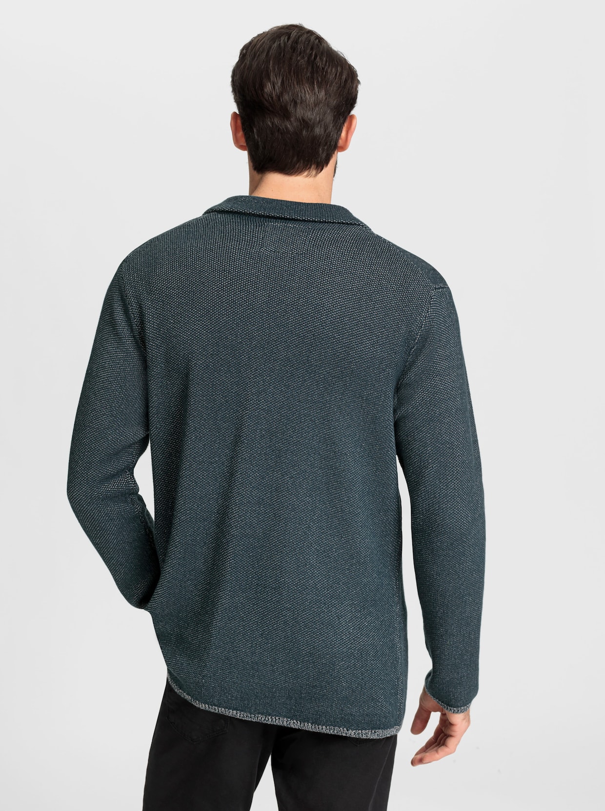 Marco Donati Cardigan - petrol gemêleerd