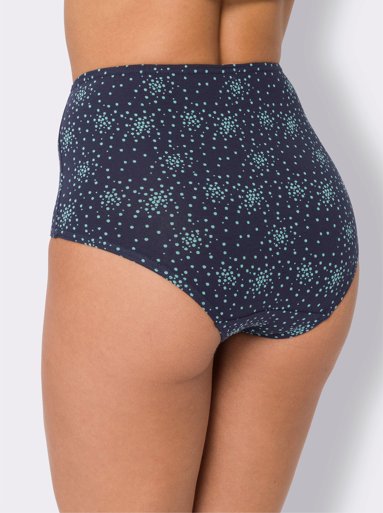 Hög trosa, enkelstickad trikå - marin-ocean