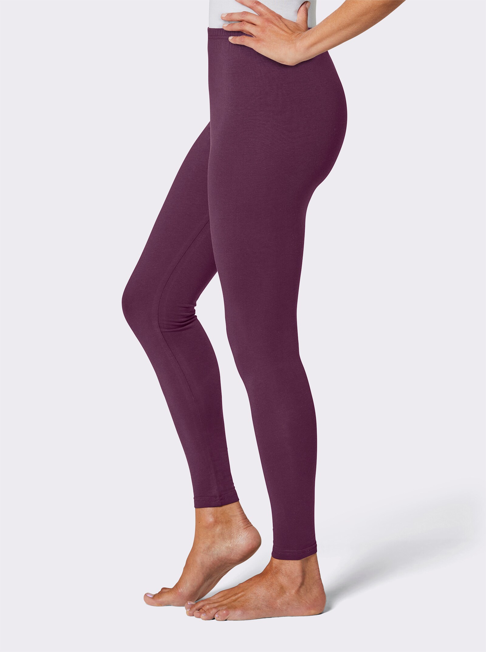 Legging met comfortband - bordeaux
