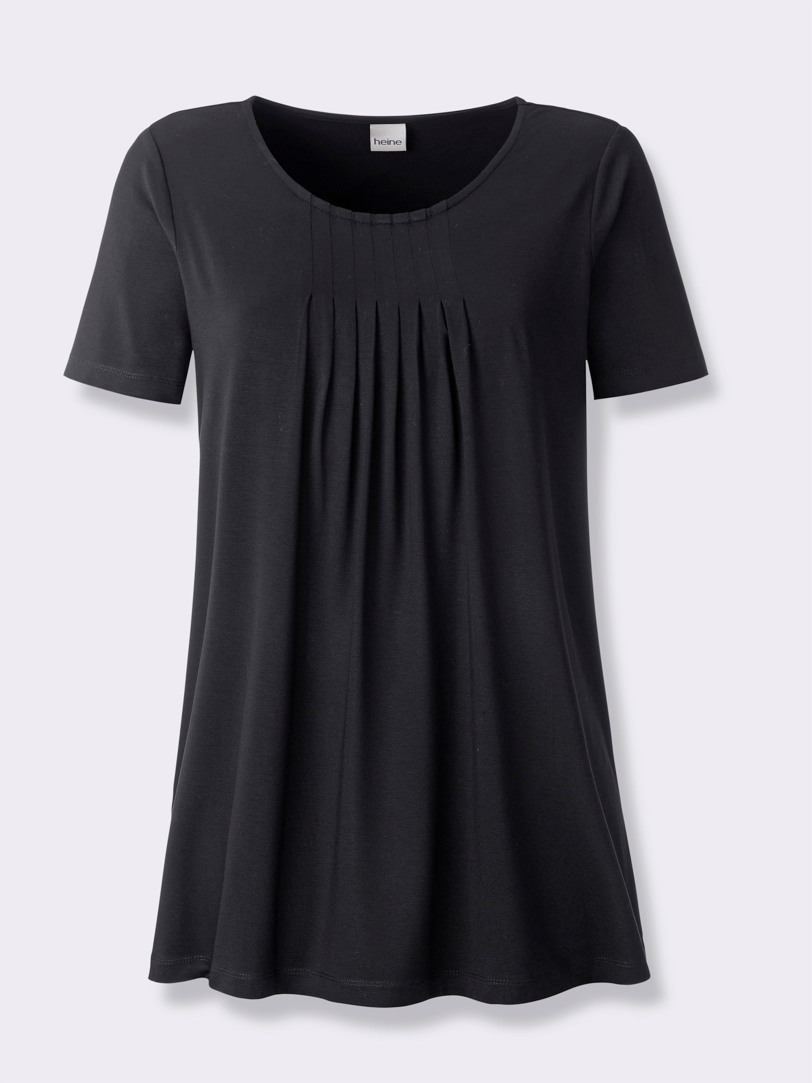 heine T-Shirt in A-Form - schwarz