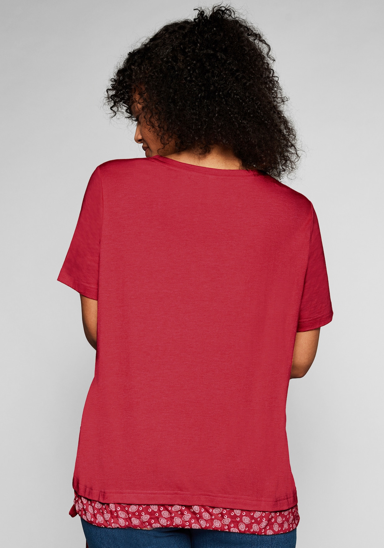 sheego Kurzarmshirt - mohnrot