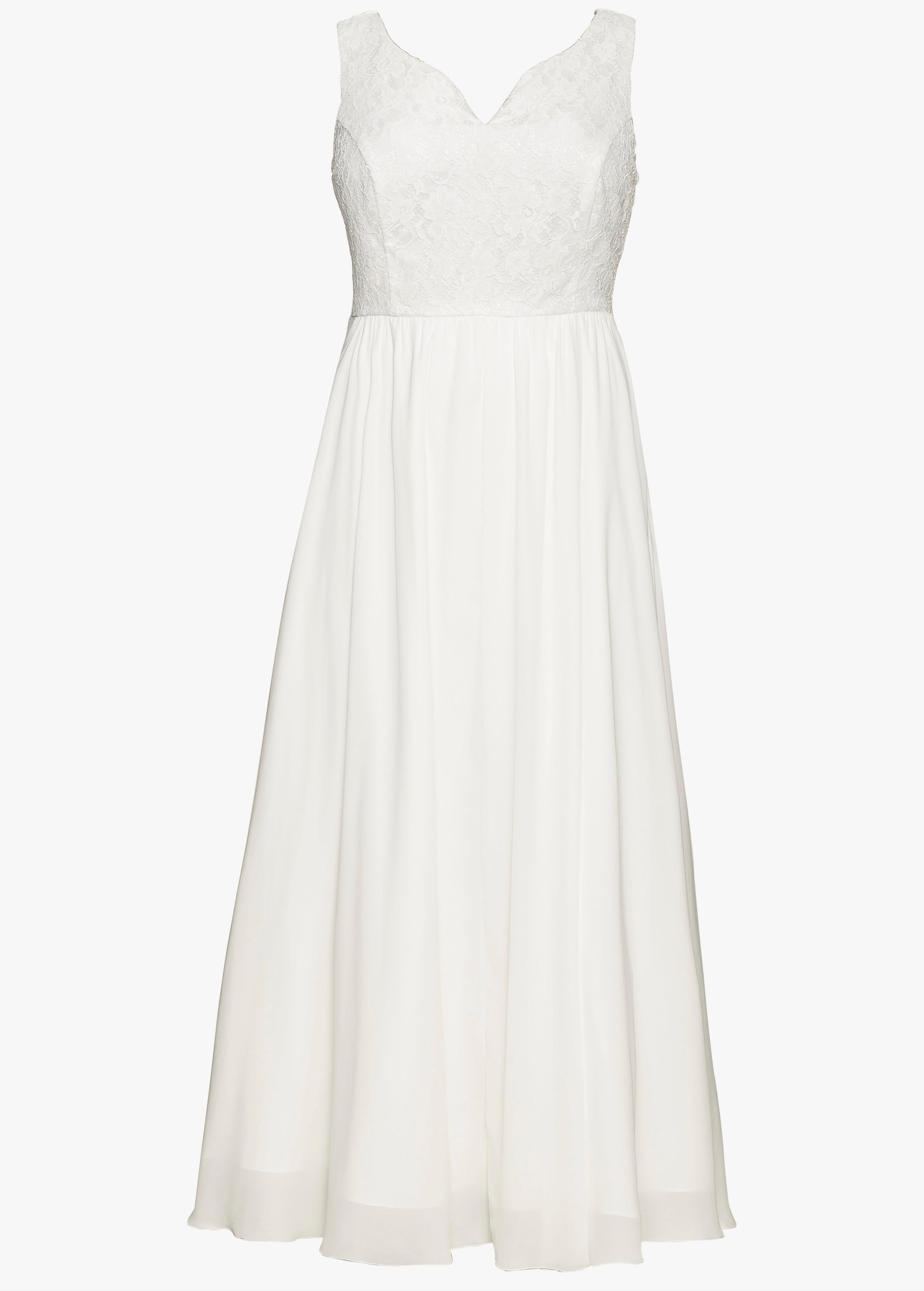 sheego Trouwjurk met kant en pailletten - offwhite