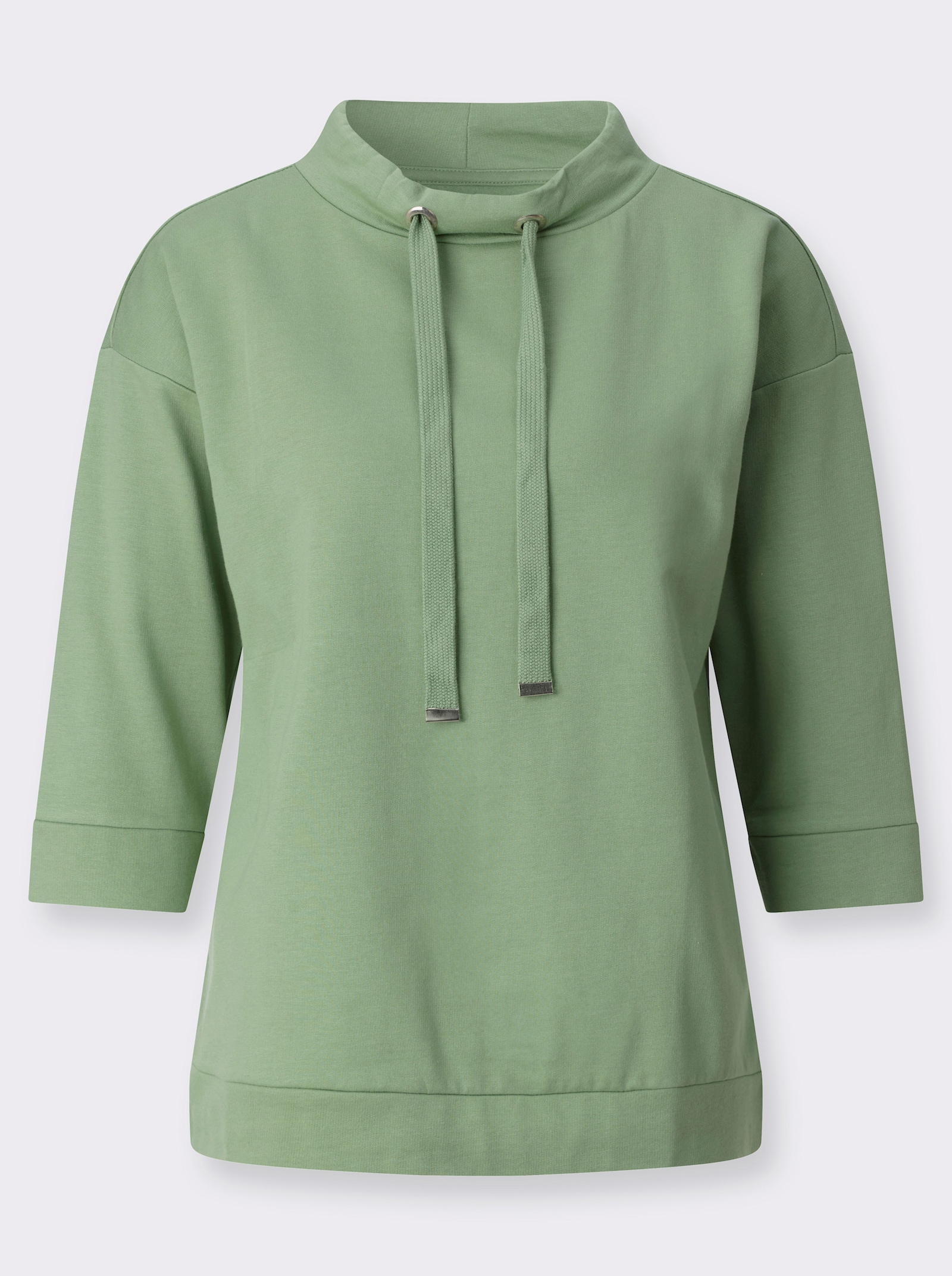 Sweatshirt mit überschnittenen Schultern - eucalyptus