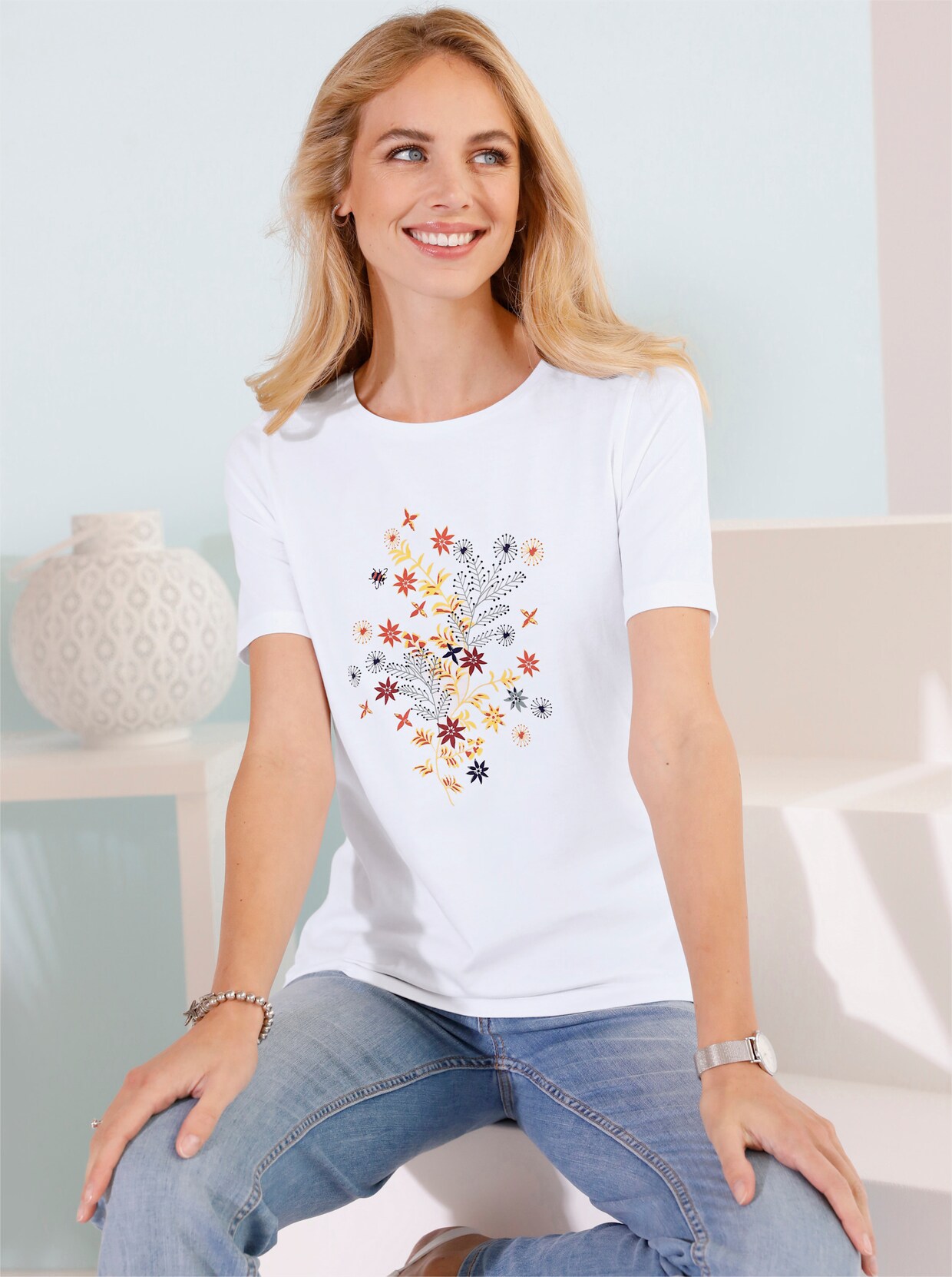 Shirt met korte mouwen - ecru