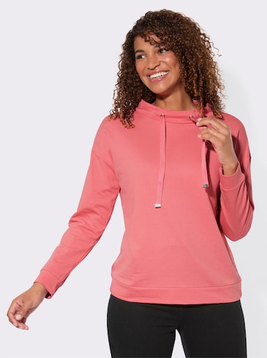 Sweatshirt mit Kordelzug - flamingo