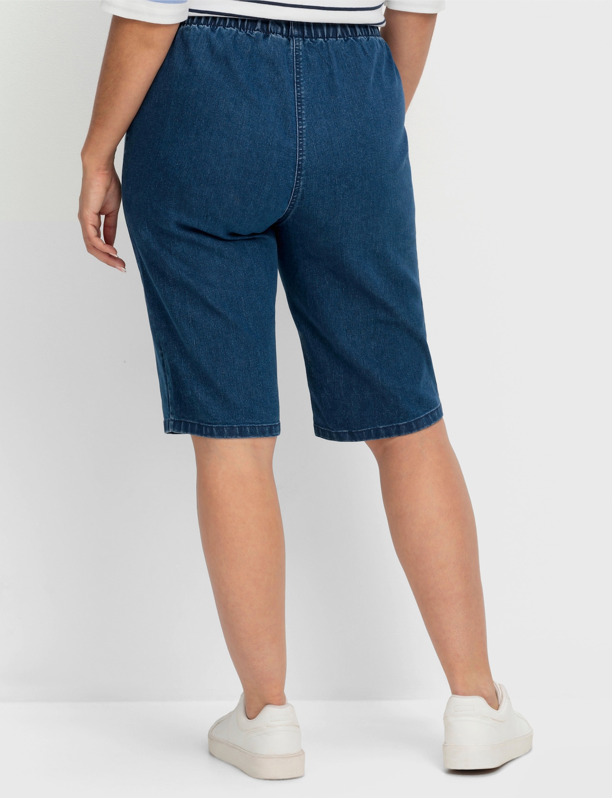 sheego Jeansbermuda - blue denim