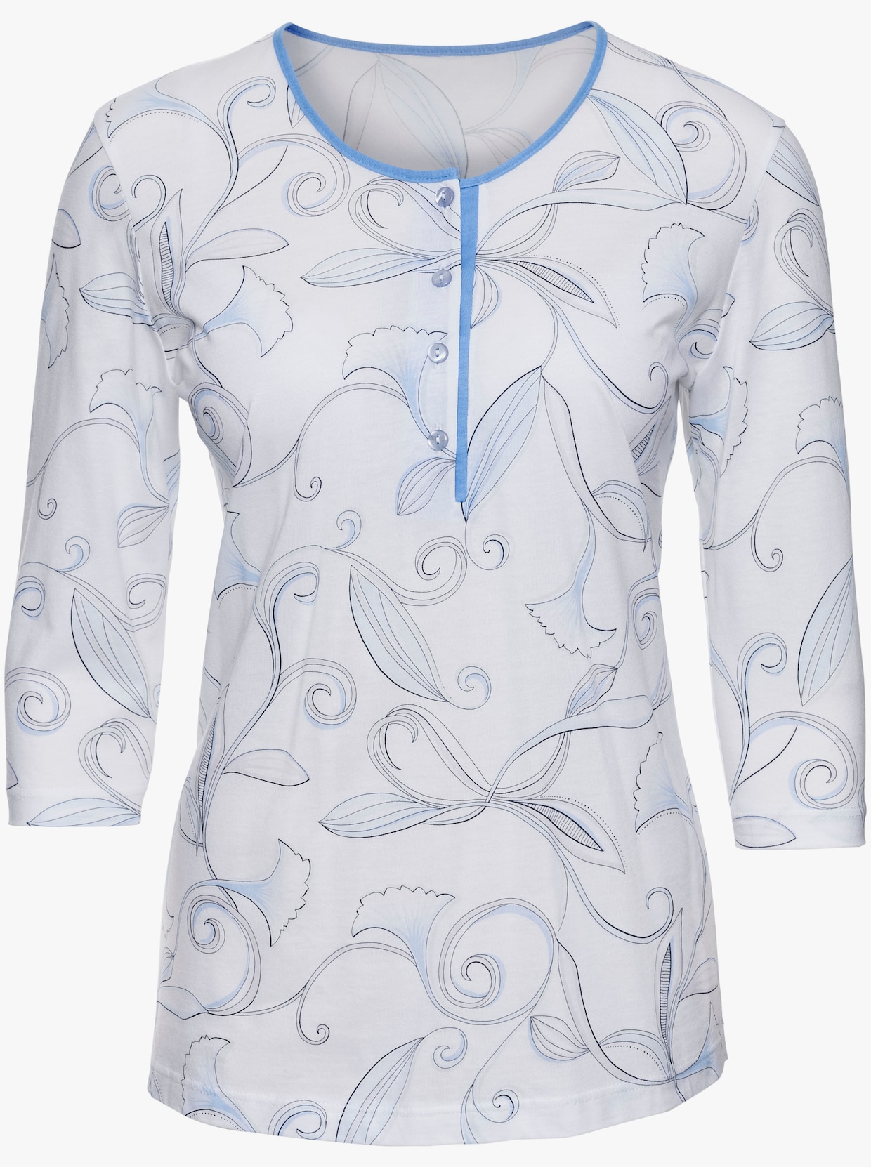 Ascafa Schlafanzug - bleu-bedruckt