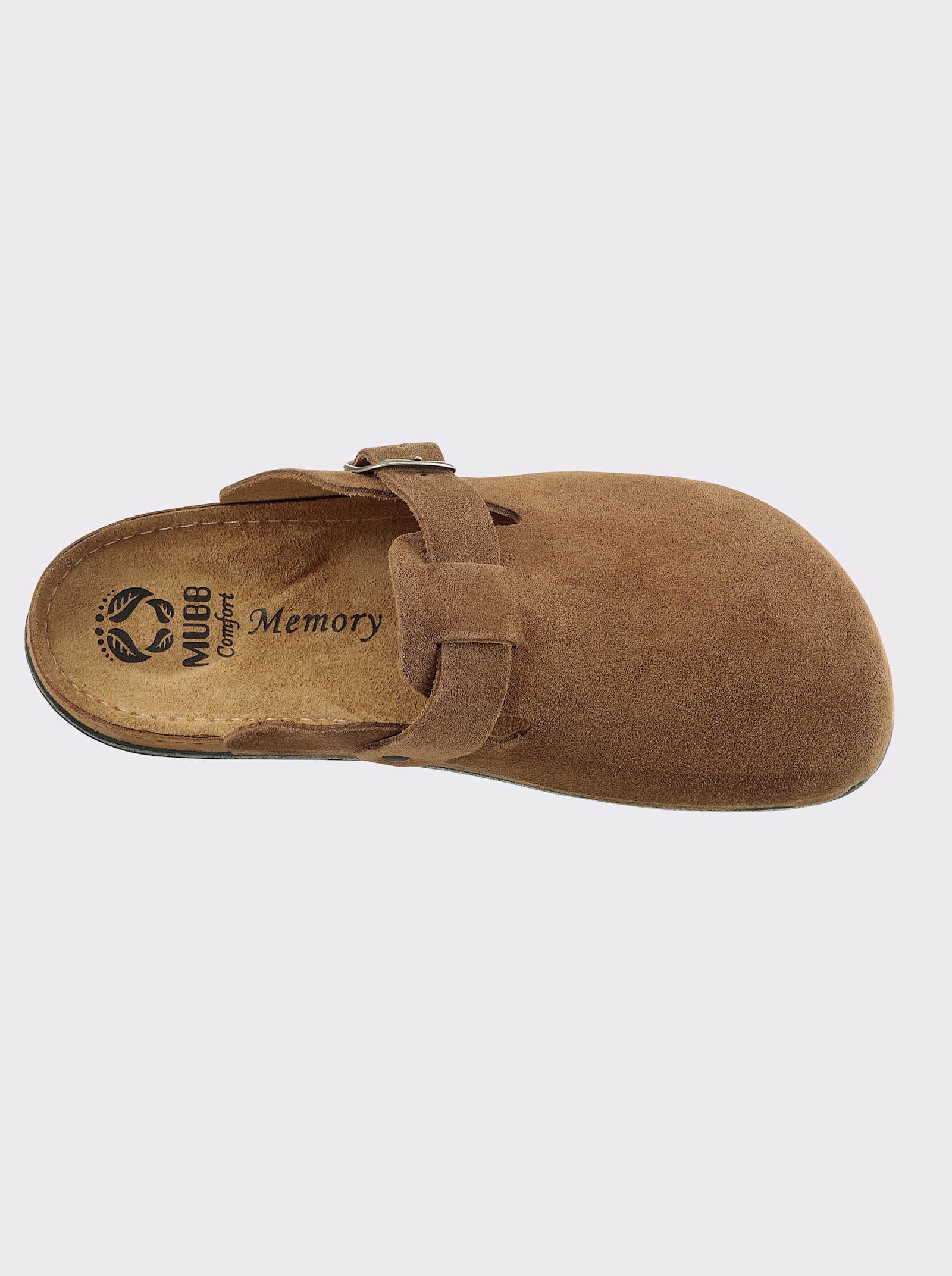 Mubb Clog met gevoerd memory-voetbed - cognac