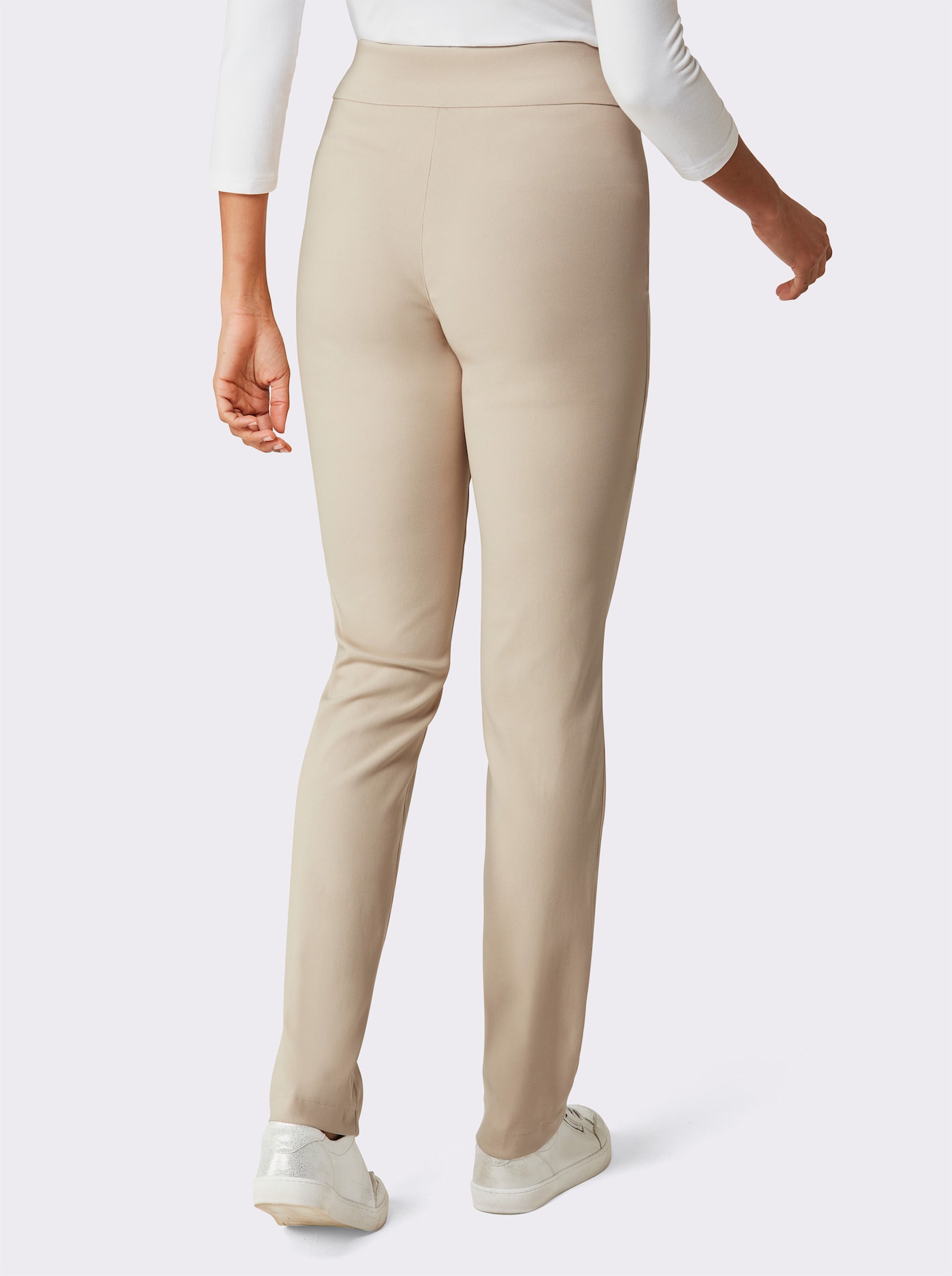 Stehmann Comfort line Stretchbroek met comfortband aan de binnenzijde - zand