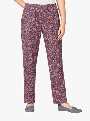 Hose - bordeaux-gemustert