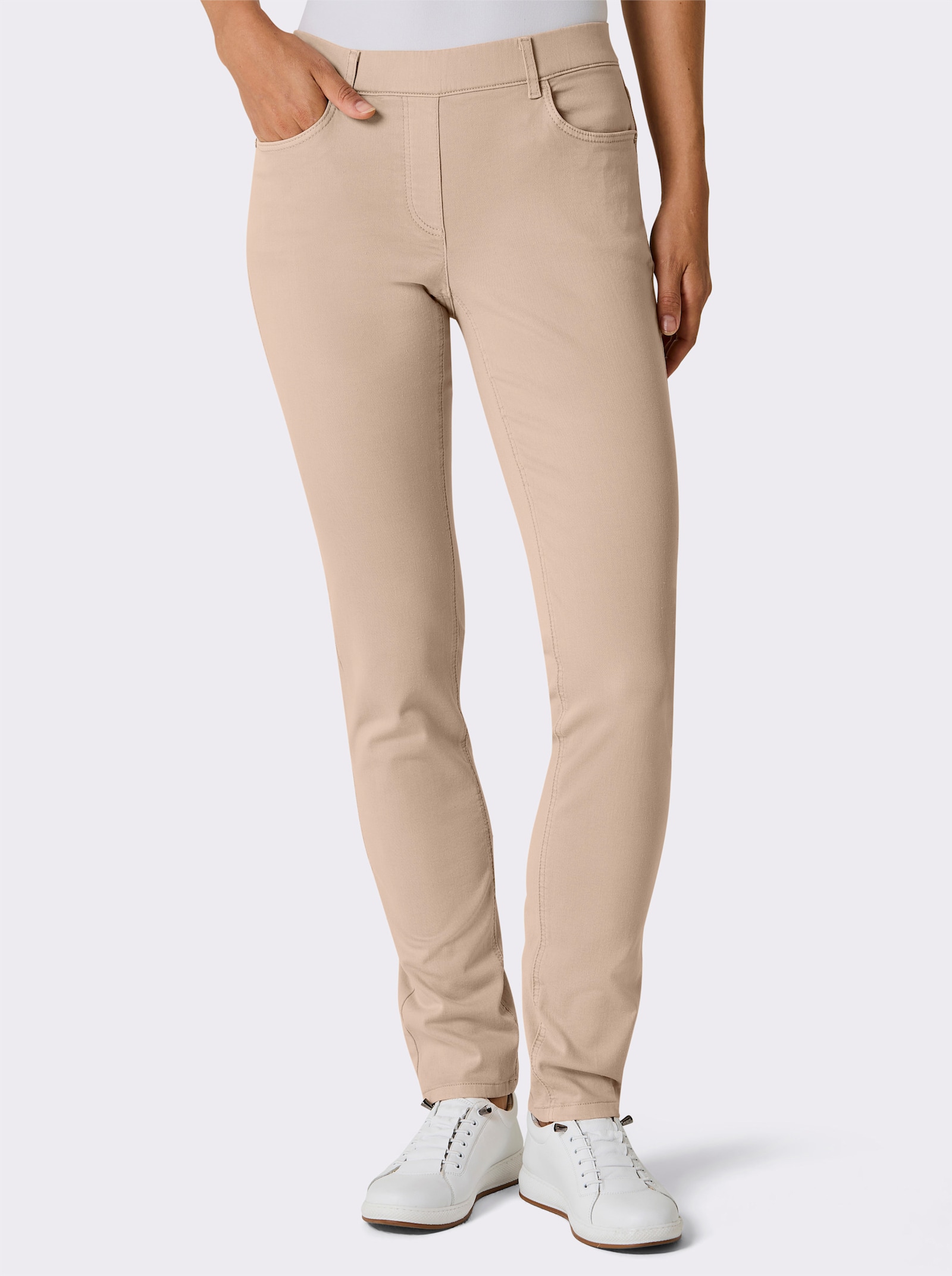 Ascari Schlupfjeans in Superstretch-Qualität - beige