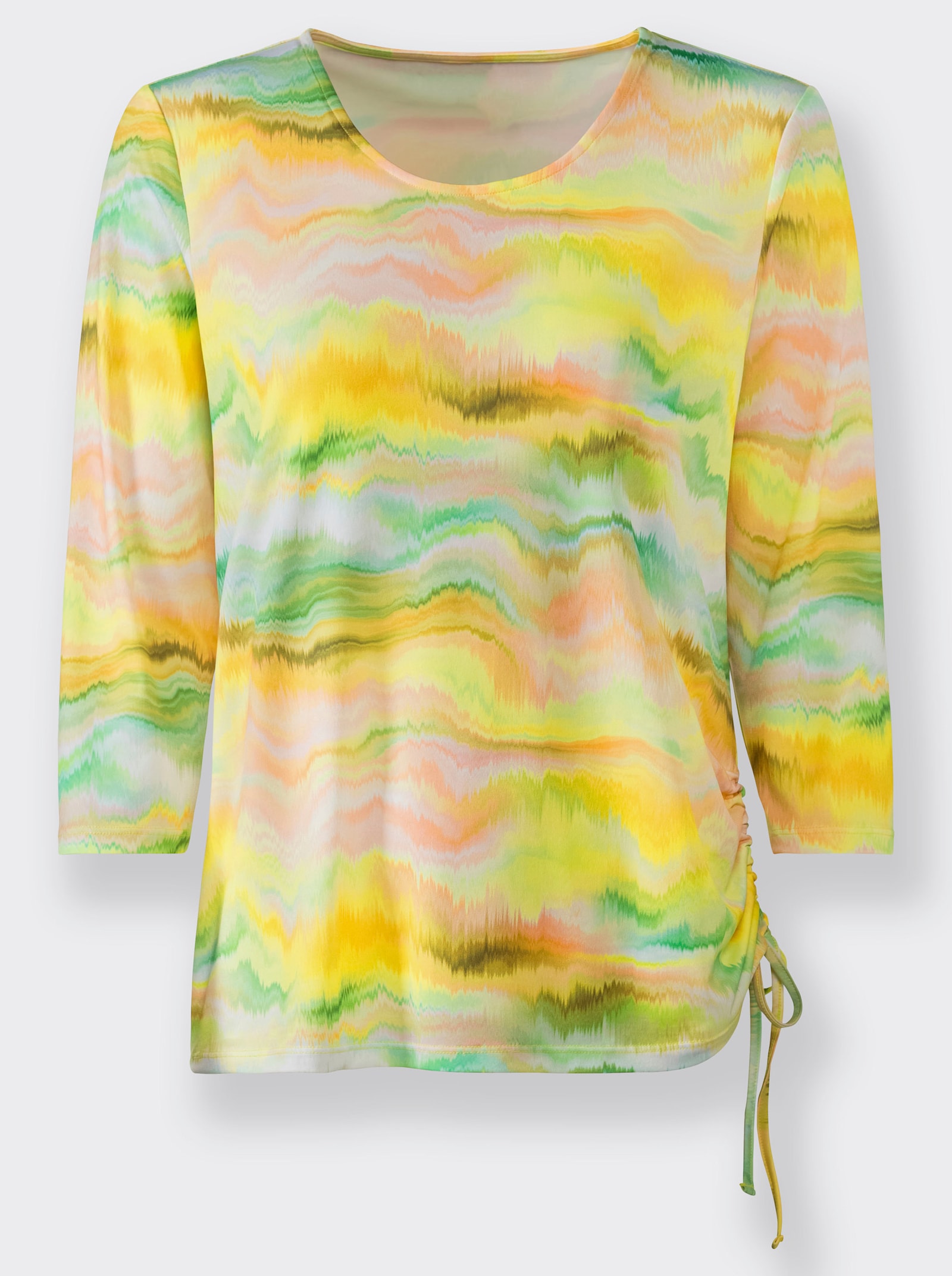 Shirt met digitale print - limoen/poudre bedrukt