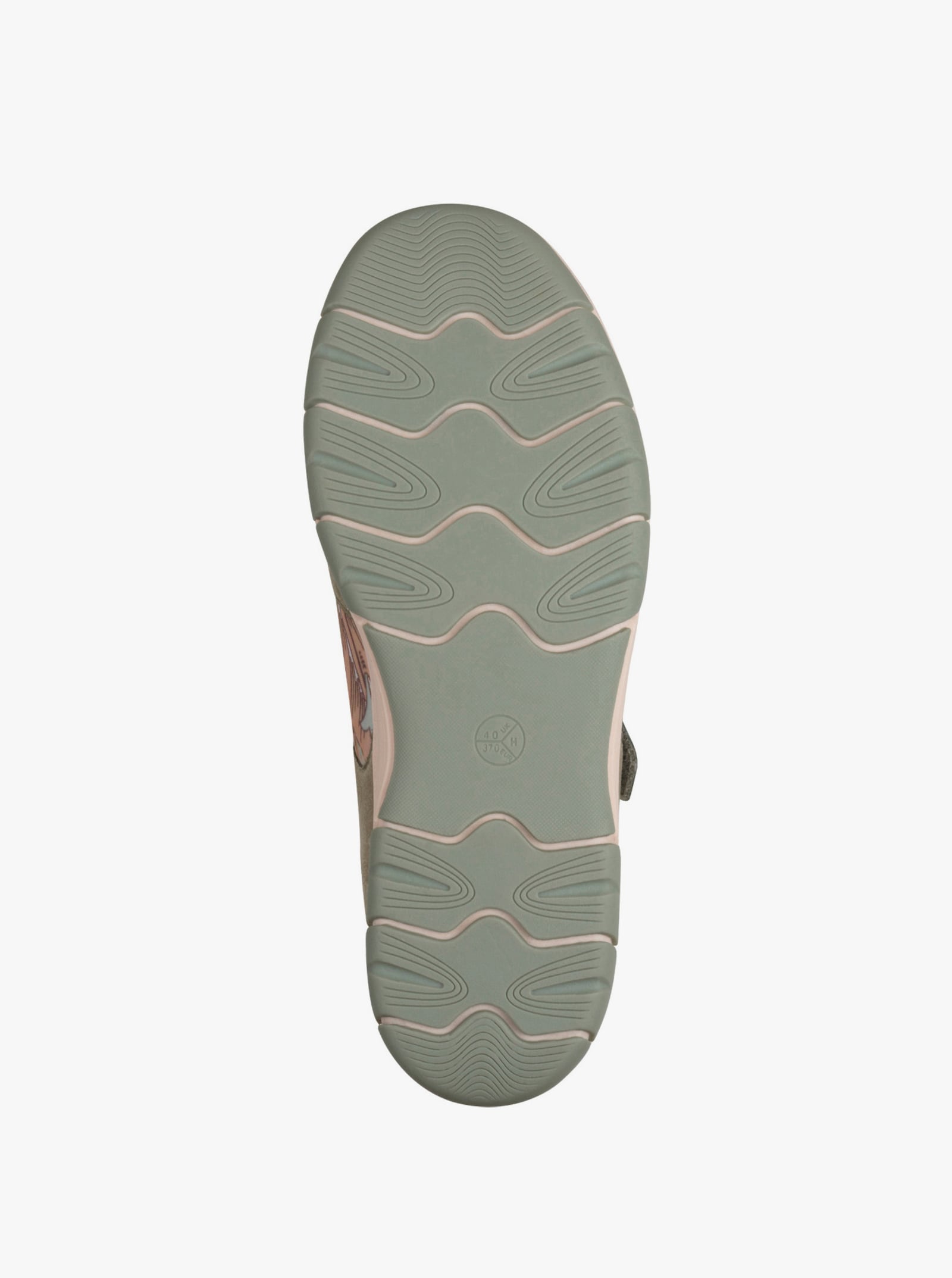 Jana Klittenbandschoen met bloemenprint - leem