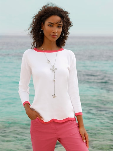 heine Pull en tricot fin - écru