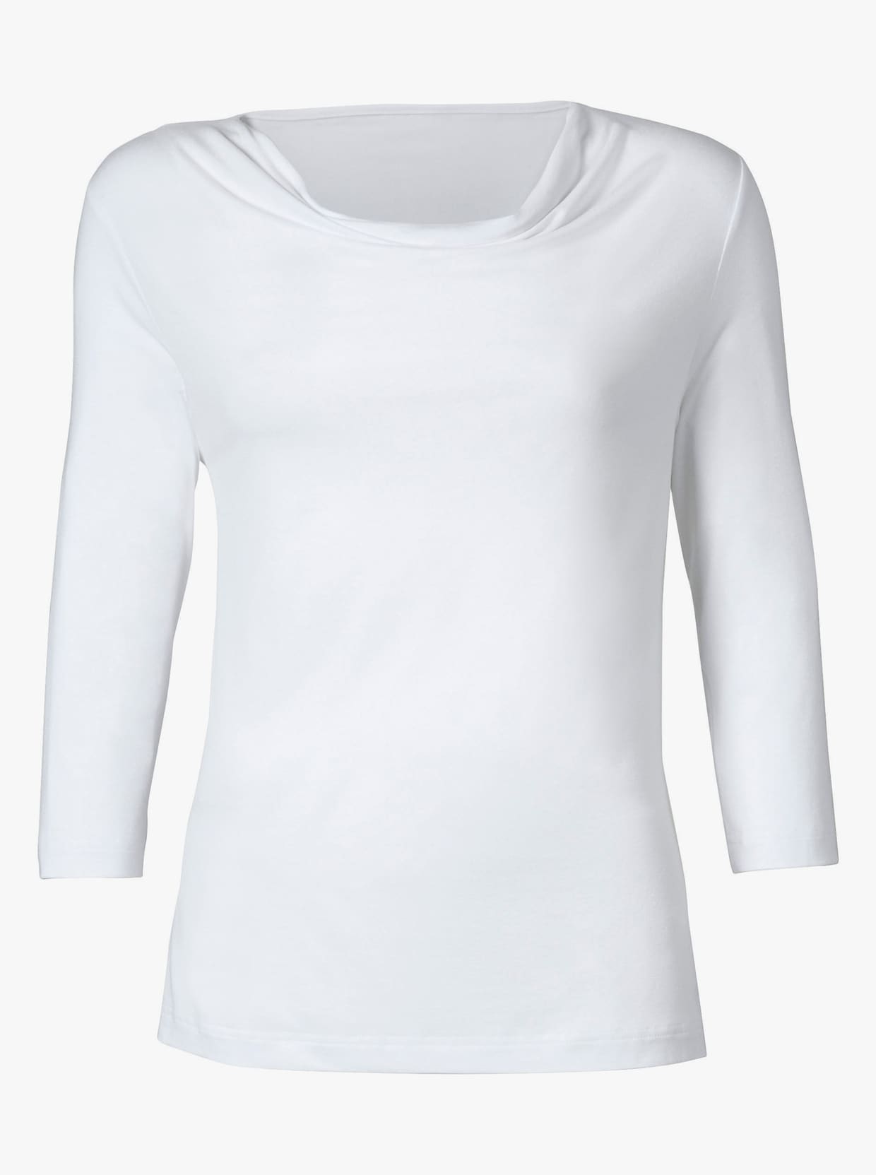 Tričko s vodopádovým golierom - biela