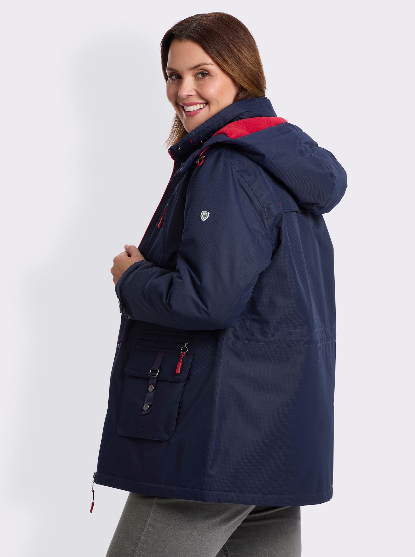 Funktionsjacke mit Texventure-Ausrüstung - marine