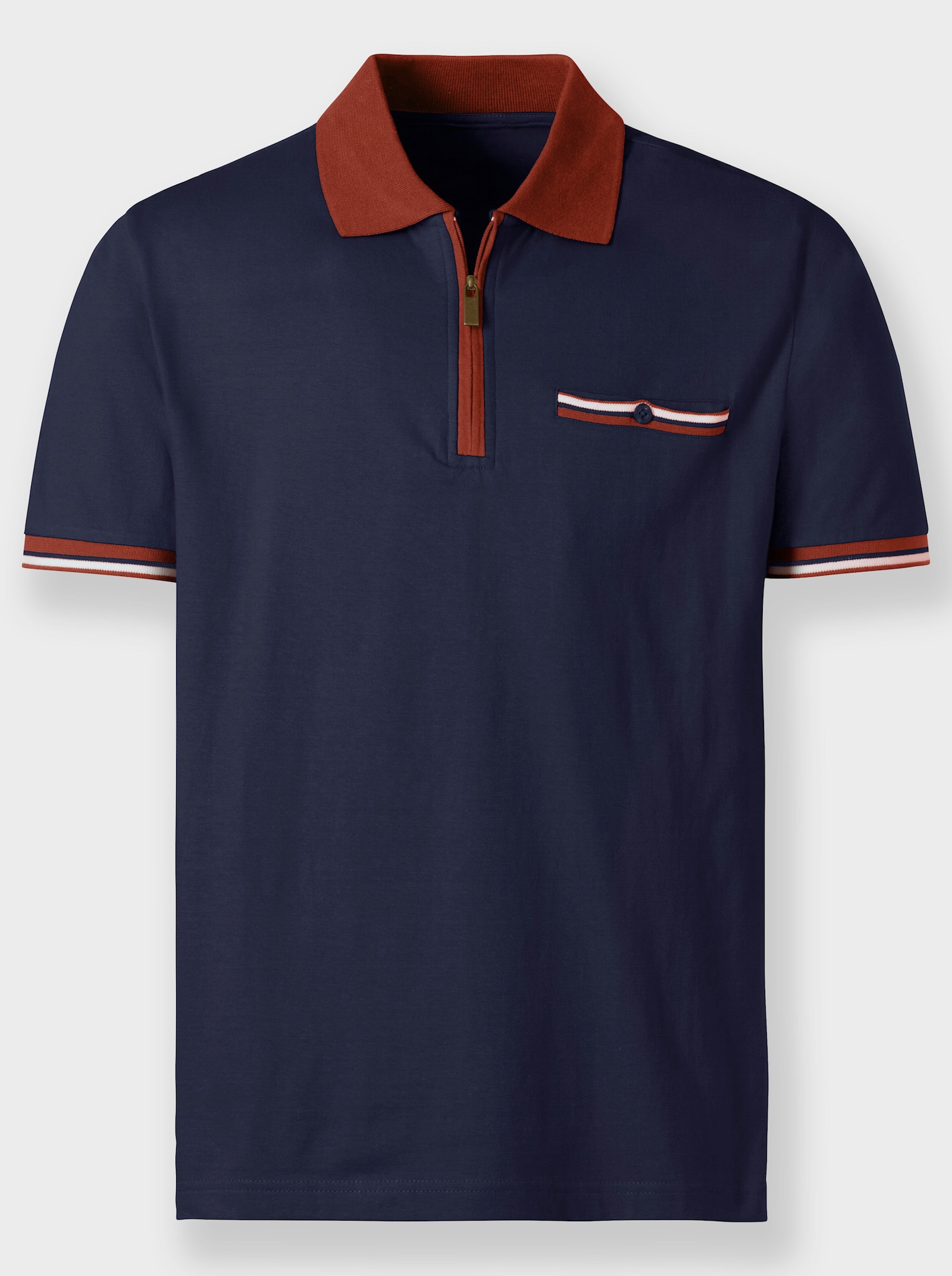 Catamaran Kurzarm-Poloshirt - marine