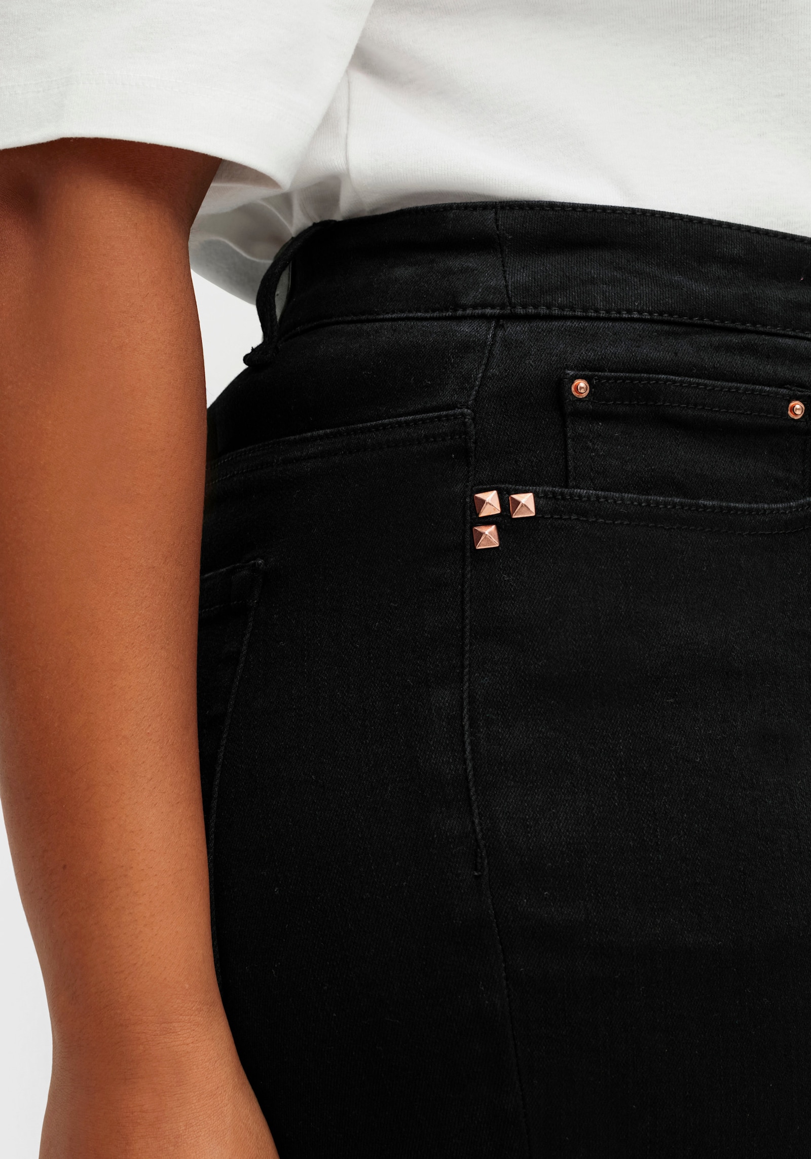 sheego Skinny jeans met bodyforming-effect - black denim