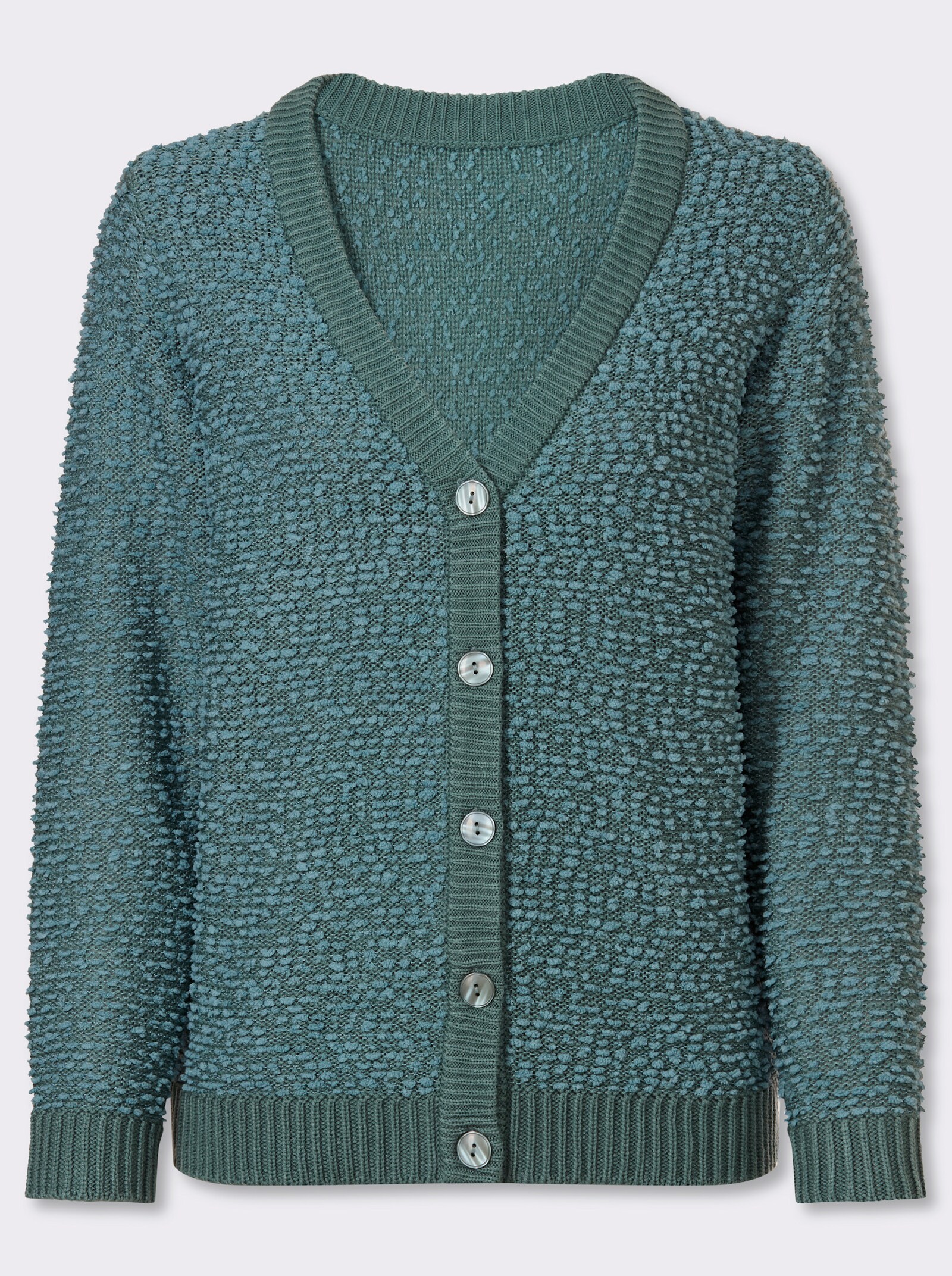 Cardigan aus Effektgarn - jade