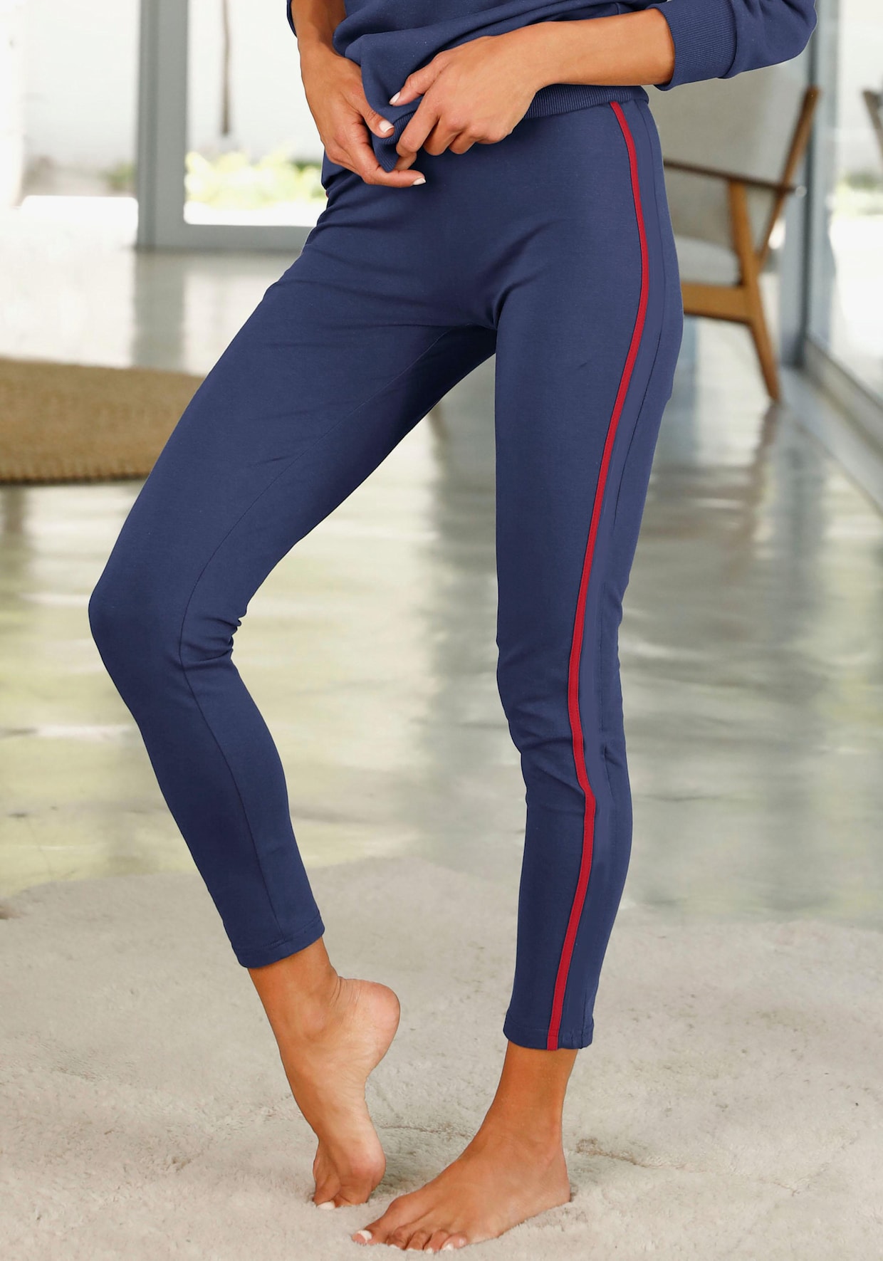H.I.S Legging - marine-rouge