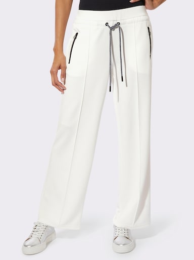 Jerseyhose - ecru-schwarz