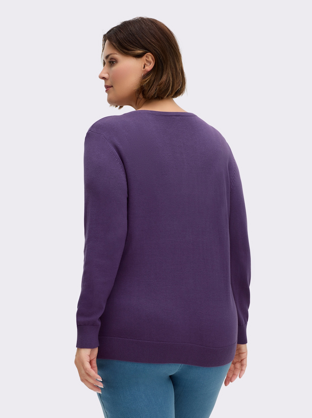 Strickjacke aus reiner Baumwolle - lila