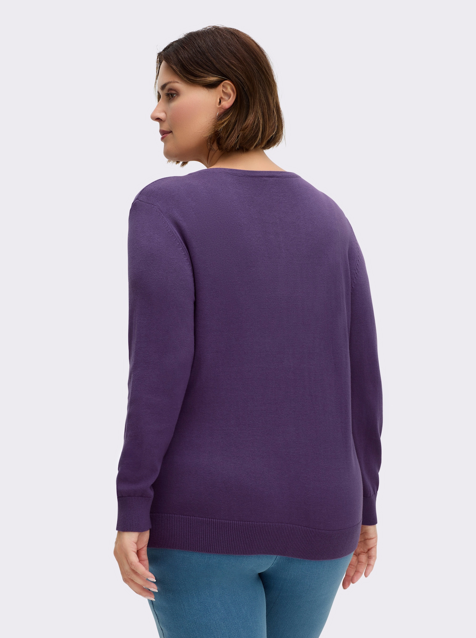 Strickjacke aus reiner Baumwolle - lila