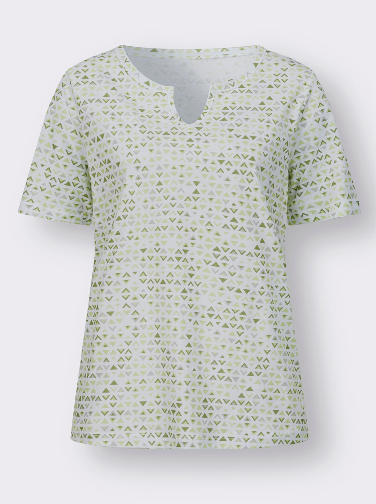 Shirt met korte mouwen - rietgroen/pistache bedrukt