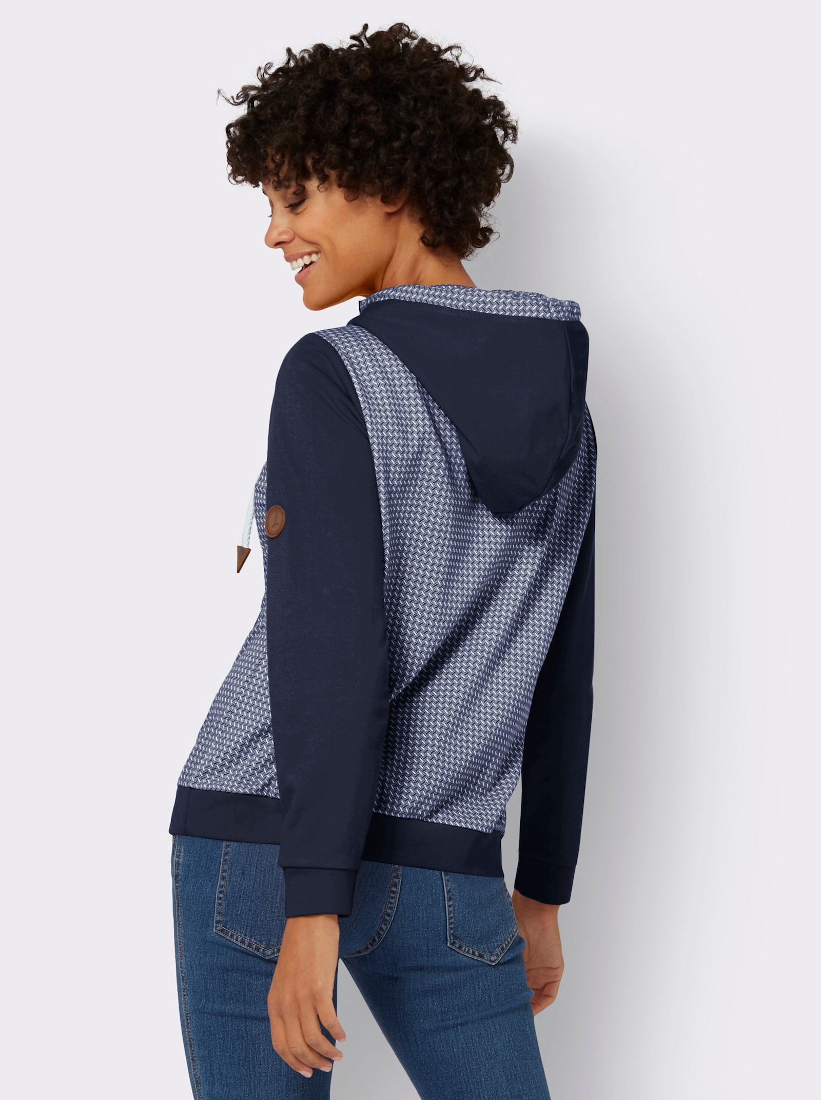 Sweatshirt mit Kapuze - marine