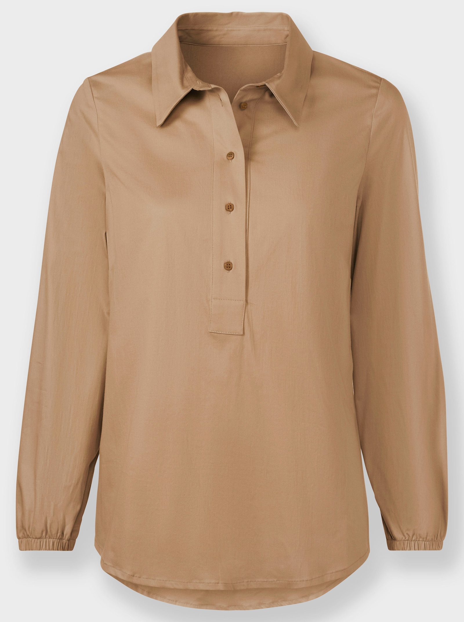 heine Schlupfbluse in Baumwoll-Stretch-Qualität - camel
