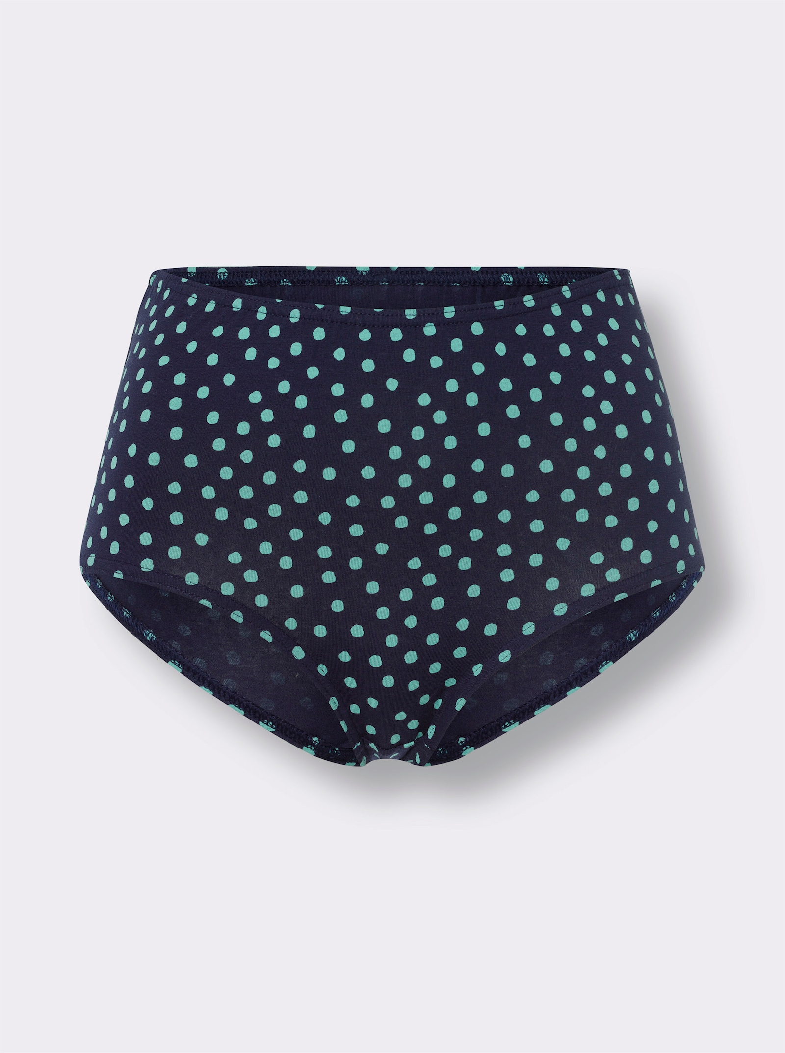 Hög trosa, enkelstickad trikå - marin-ocean